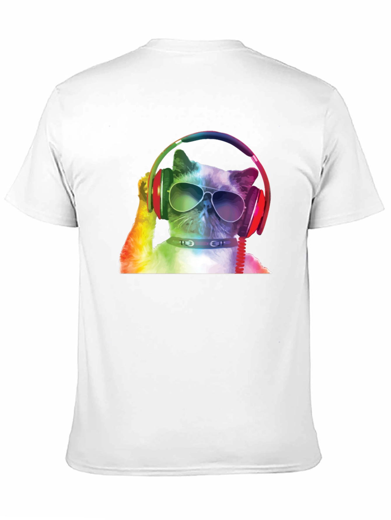 Cool Cat T-Shirt - DJ Cat Wearing Headphones