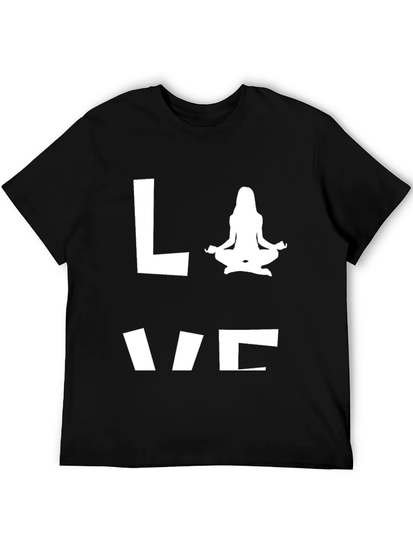 Love Yoga T-Shirt - Black Cotton Blend Tee