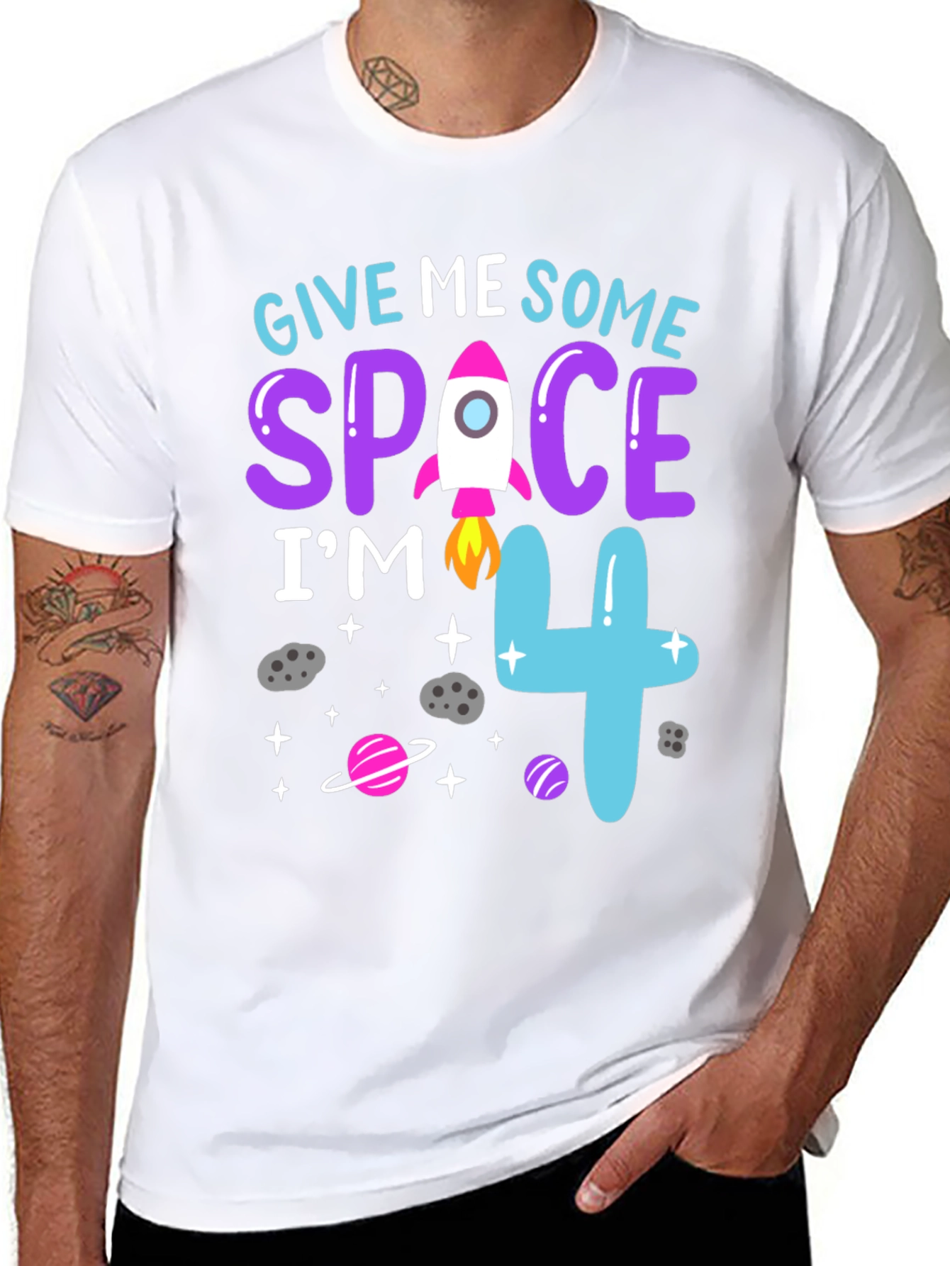 Give Me Some Space Im 4 Birthday Shirt