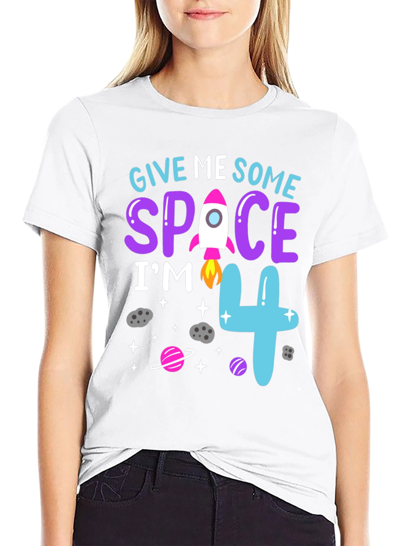 Give Me Some Space Im 4 Birthday Shirt