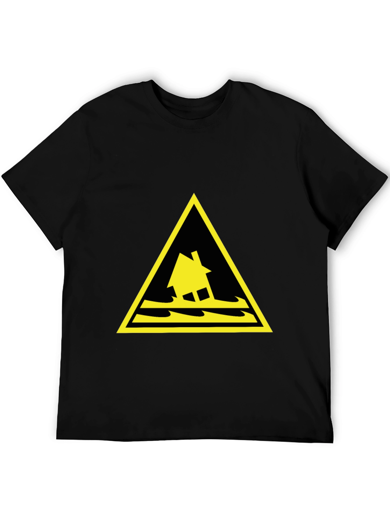 Flood Warning T-Shirt - Black Cotton Tee
