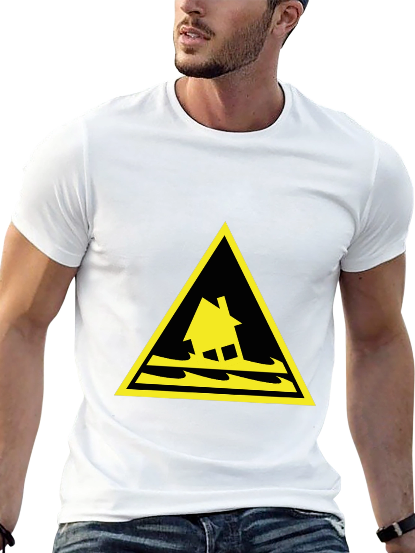 Flood Warning T-Shirt - Black Cotton Tee