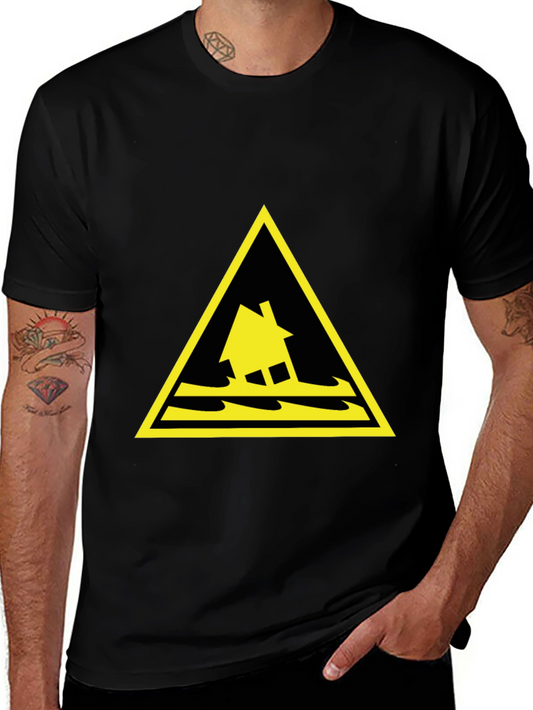 Flood Warning T-Shirt - Black Cotton Tee