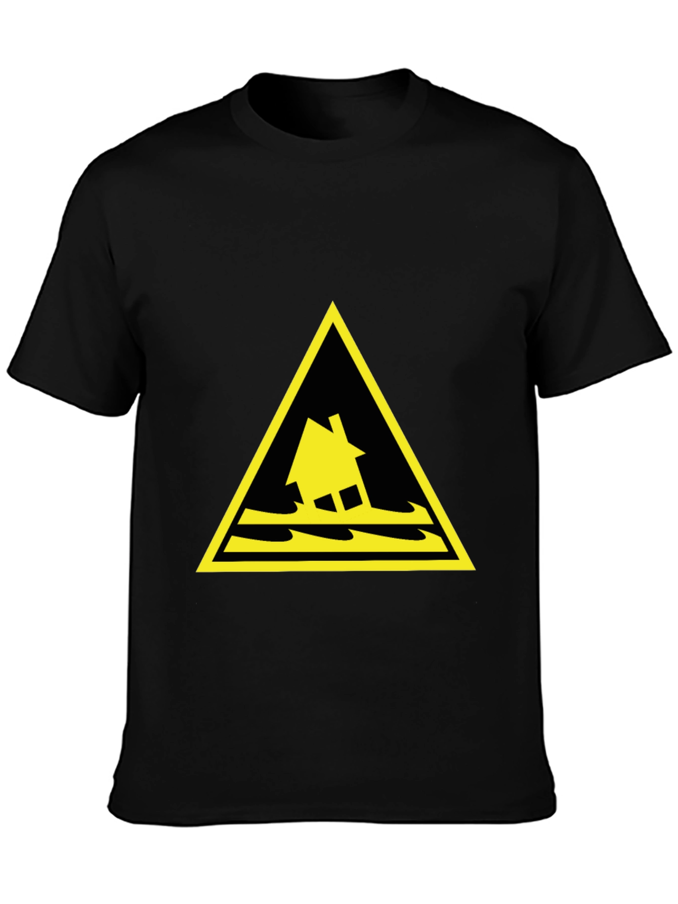 Flood Warning T-Shirt - Black Cotton Tee