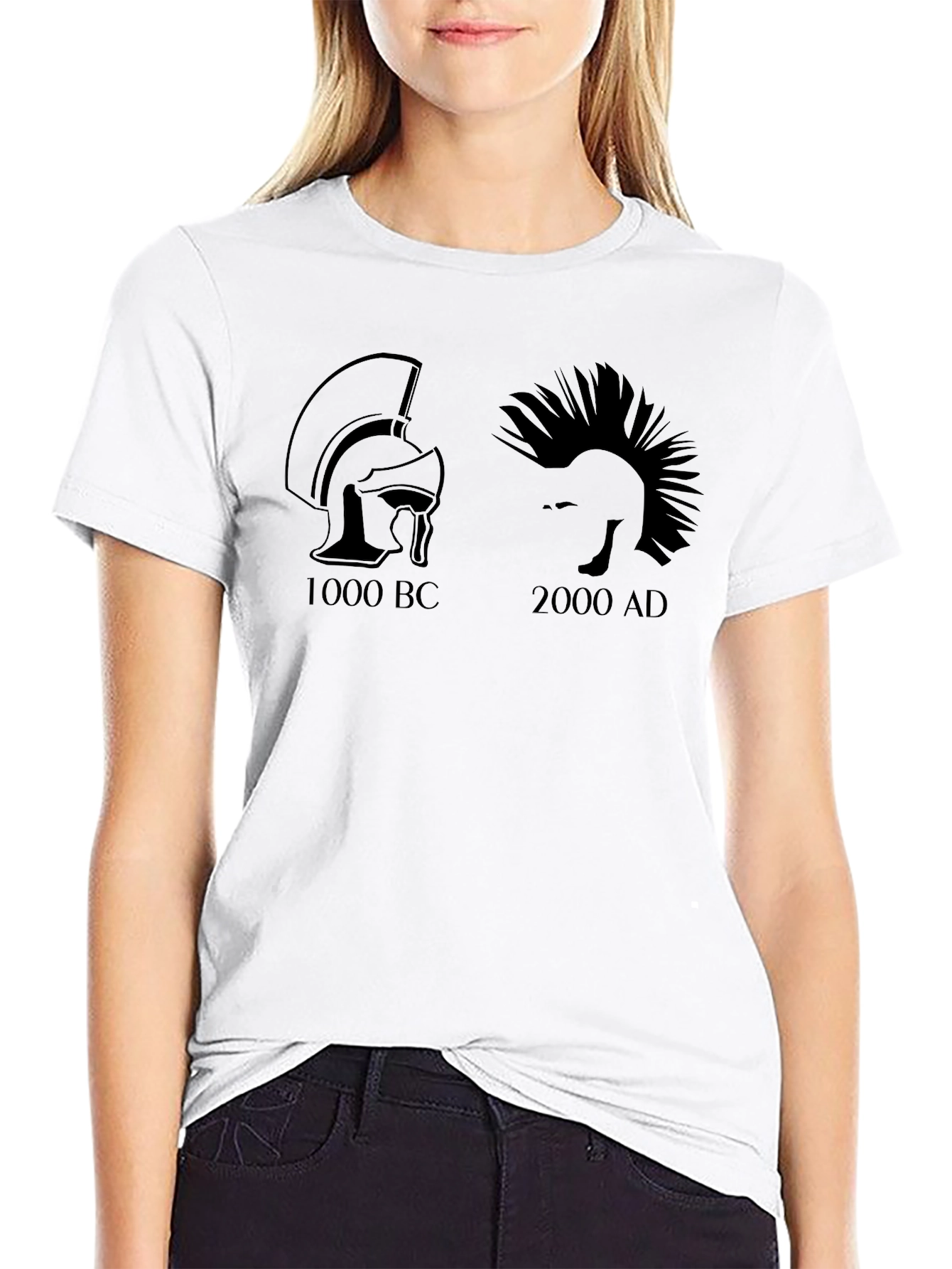 1000 BC vs 2000 AD Funny T-Shirt