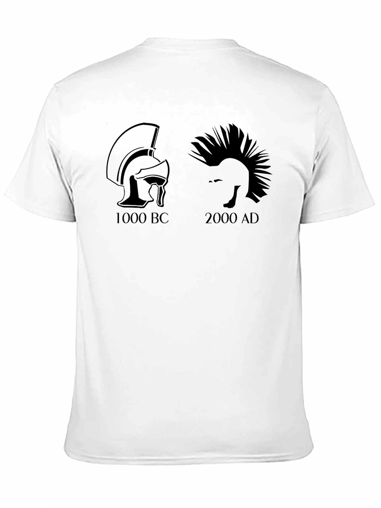 1000 BC vs 2000 AD Funny T-Shirt