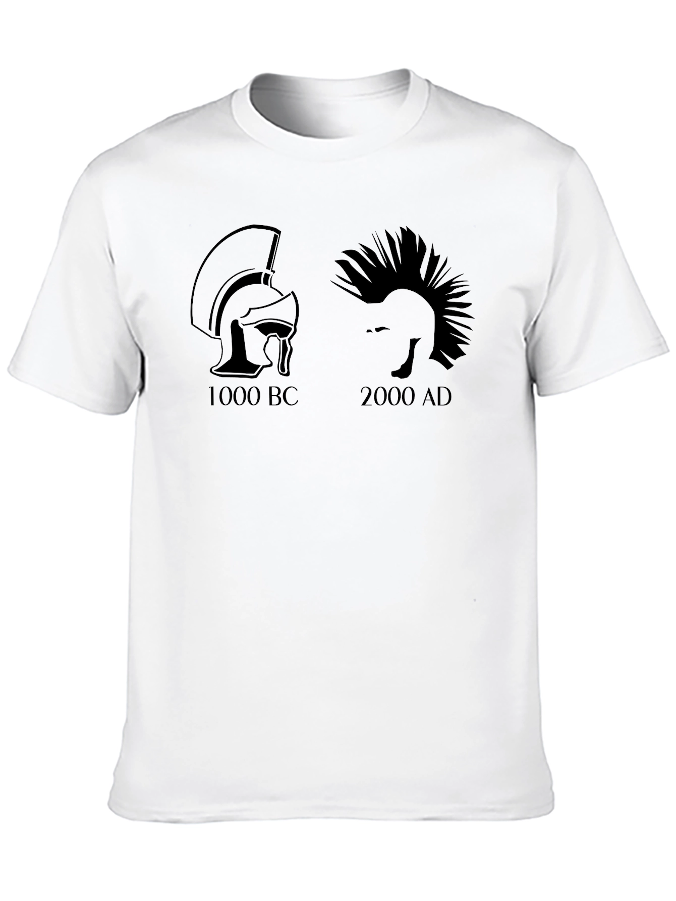 1000 BC vs 2000 AD Funny T-Shirt