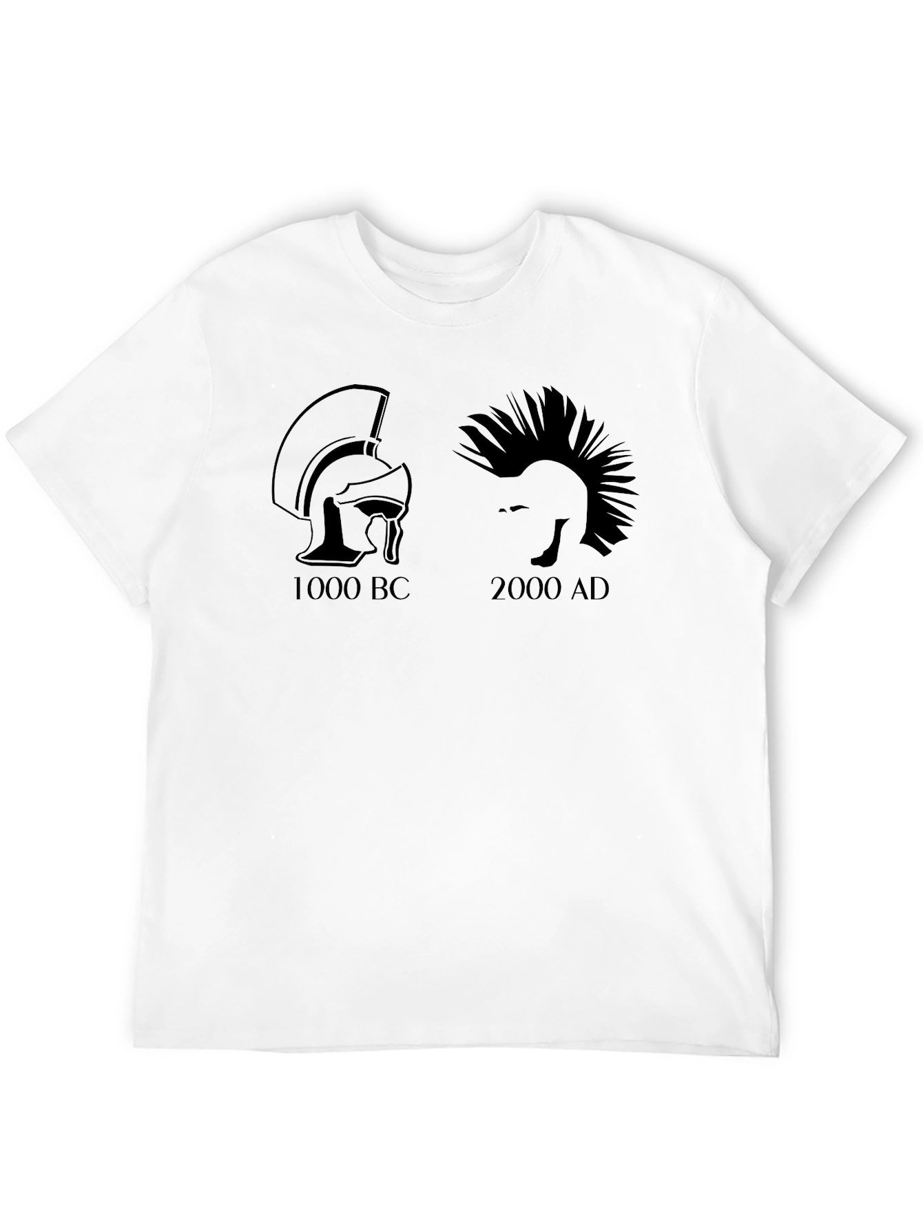 1000 BC vs 2000 AD Funny T-Shirt