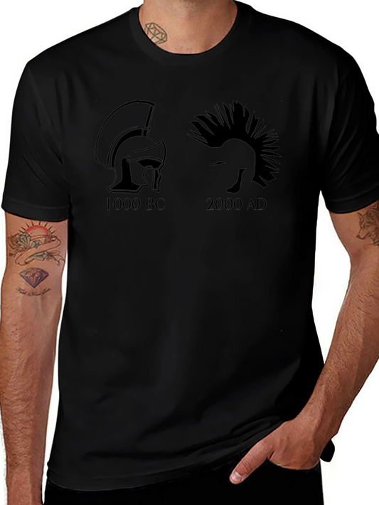 1000 BC vs 2000 AD Funny T-Shirt