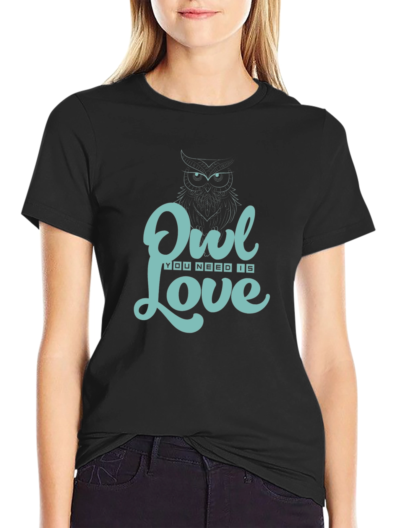 Owl You Need Is Love T-Shirt - Black