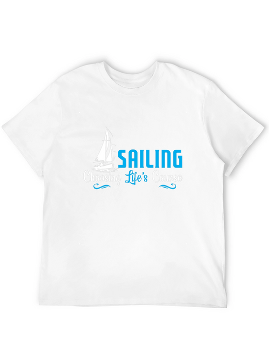 Sailing Lifes Course Black T-Shirt