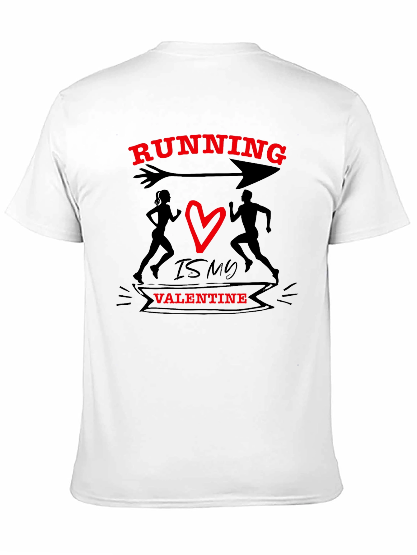 Running Valentines Day Graphic T-Shirt