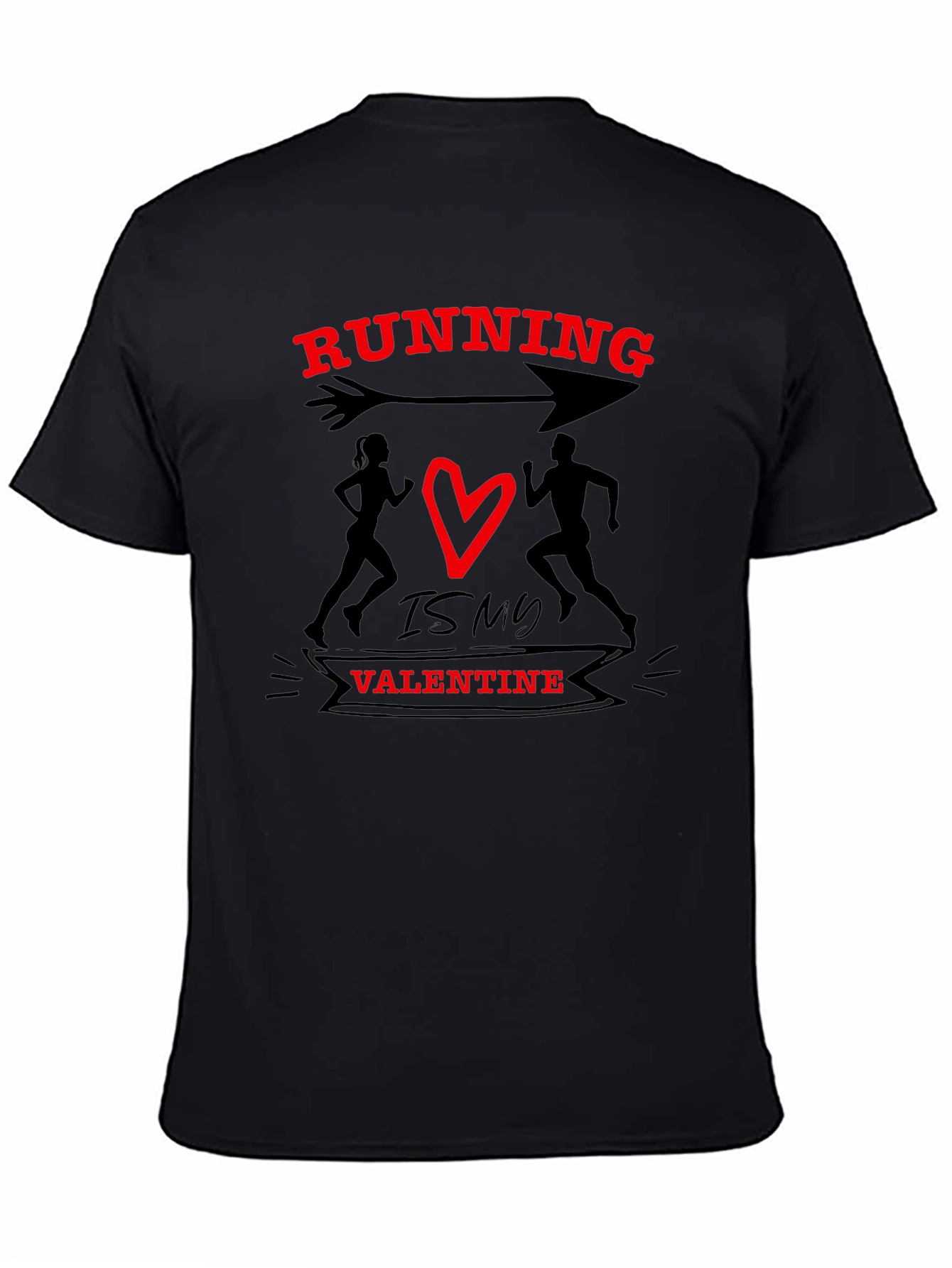 Running Valentines Day Graphic T-Shirt
