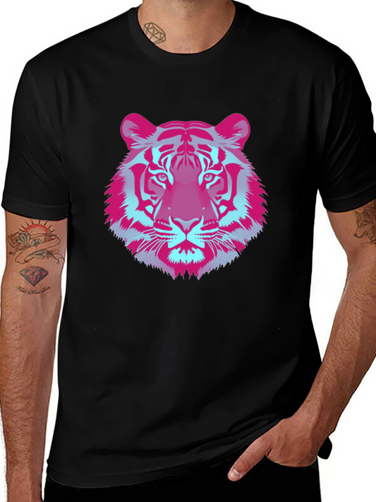 Vaporwave Tiger Graphic Tee - Cool Retro Style