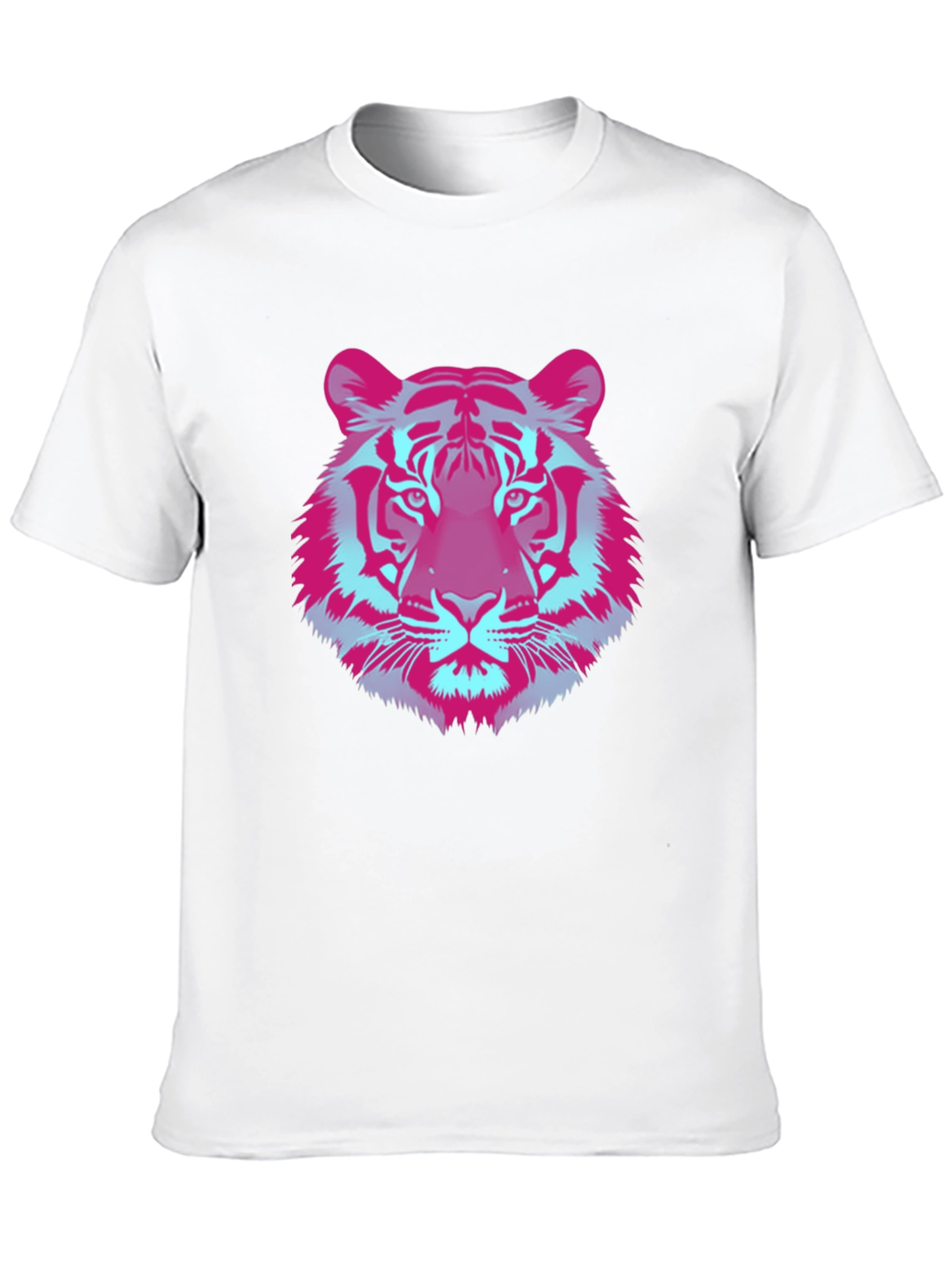 Vaporwave Tiger Graphic Tee - Cool Retro Style