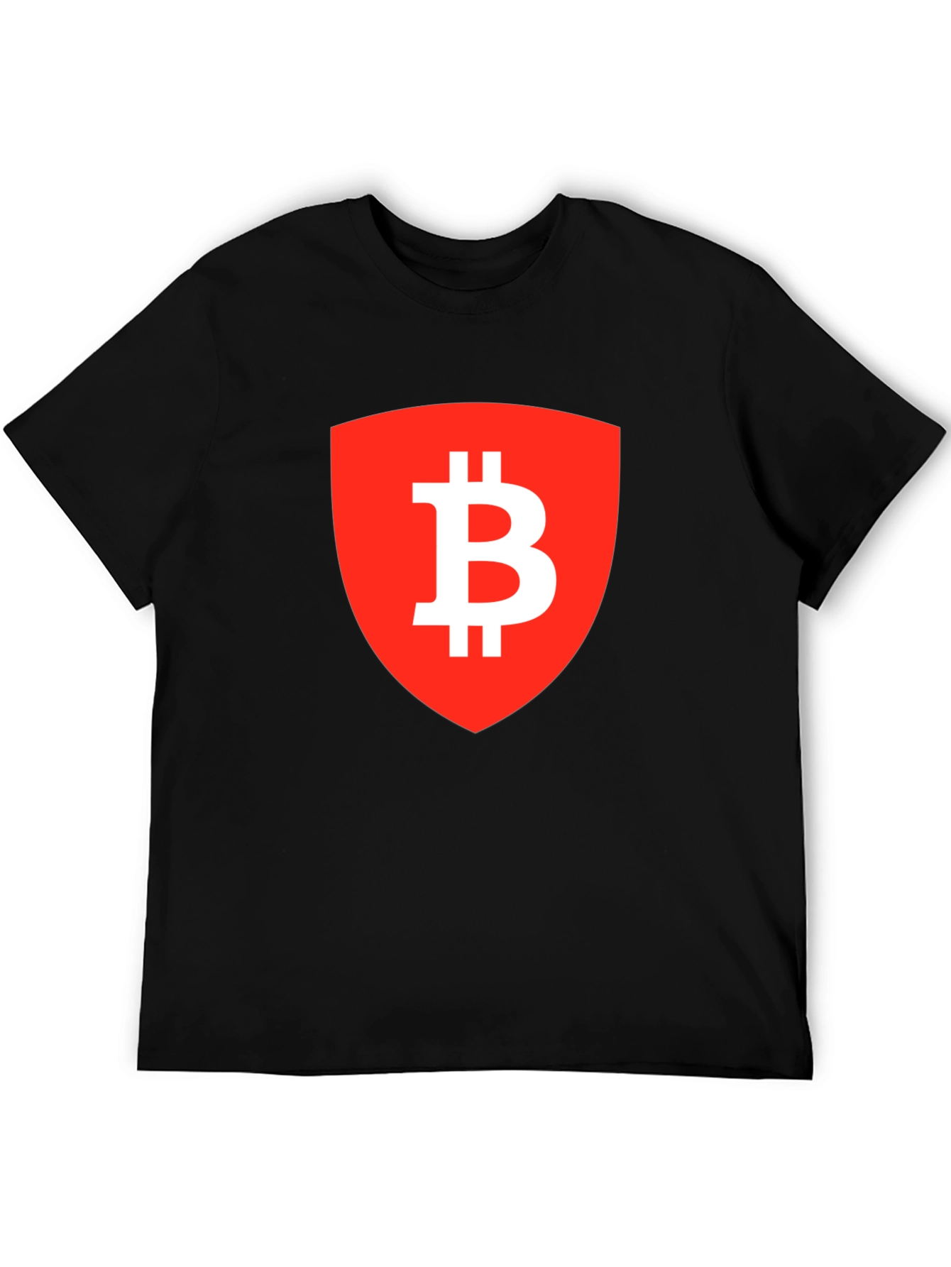 Bitcoin Shield Graphic Tee - Crypto Enthusiast T-Shirt