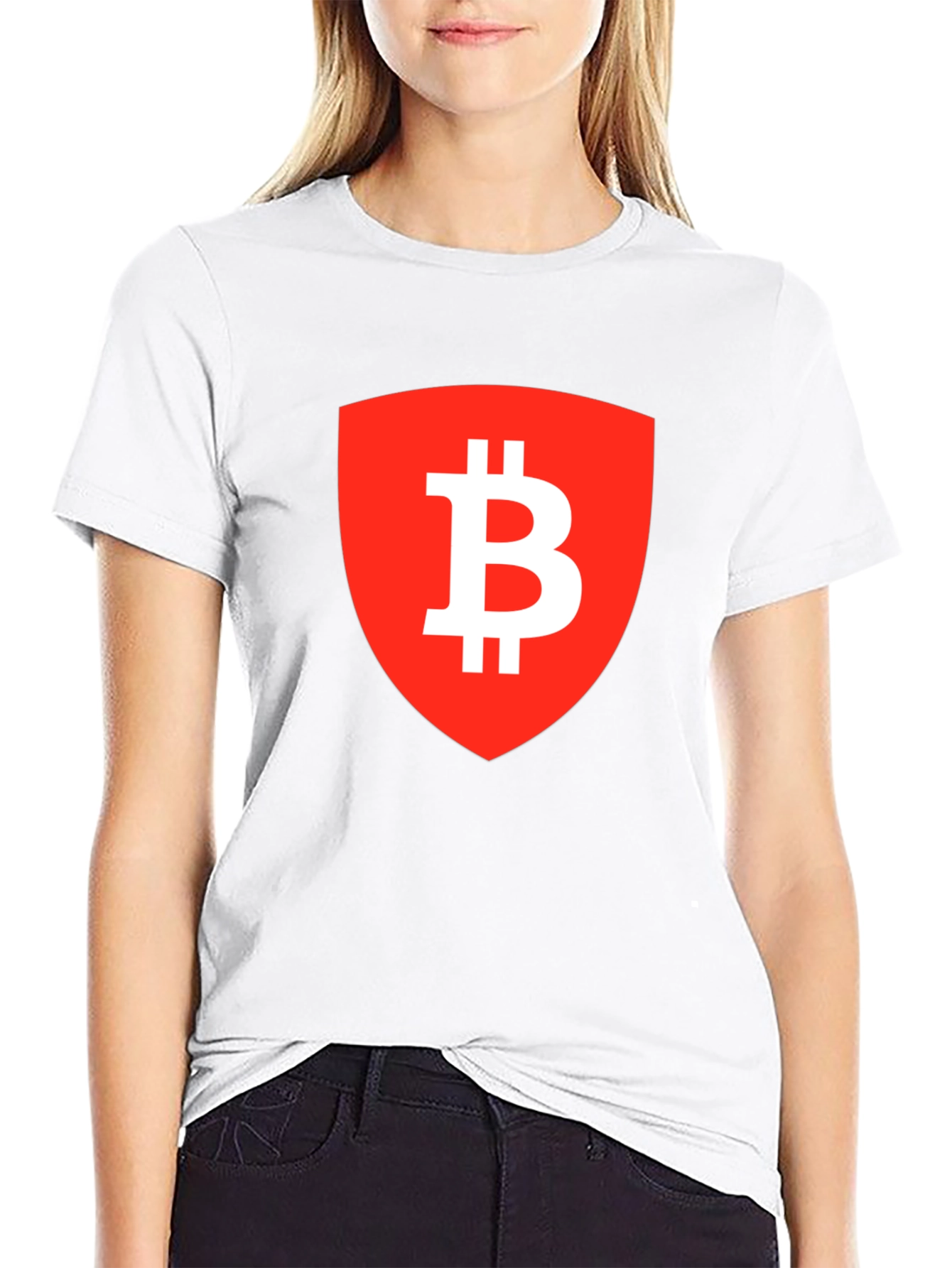 Bitcoin Shield Graphic Tee - Crypto Enthusiast T-Shirt