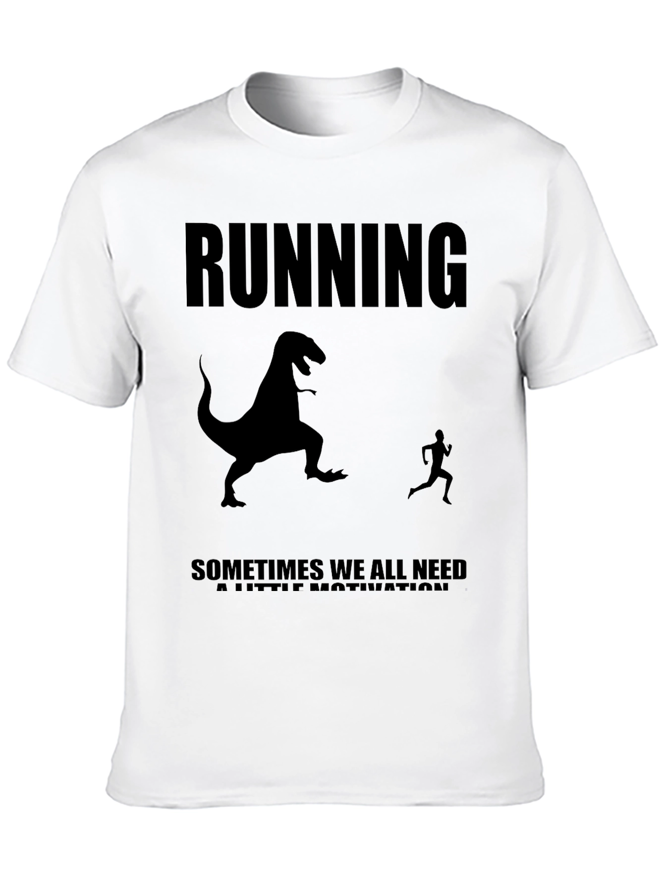Running Motivation T-Shirt - Dinosaur Chase Graphic Tee