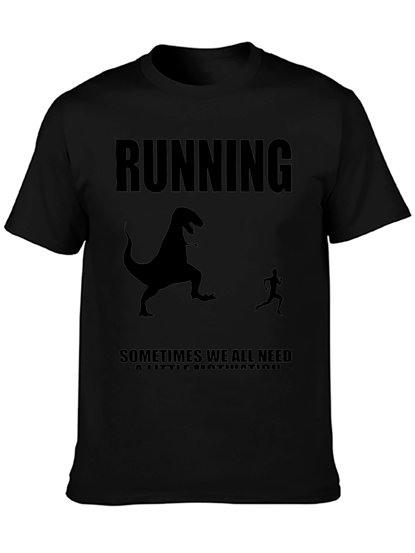 Running Motivation T-Shirt - Dinosaur Chase Graphic Tee