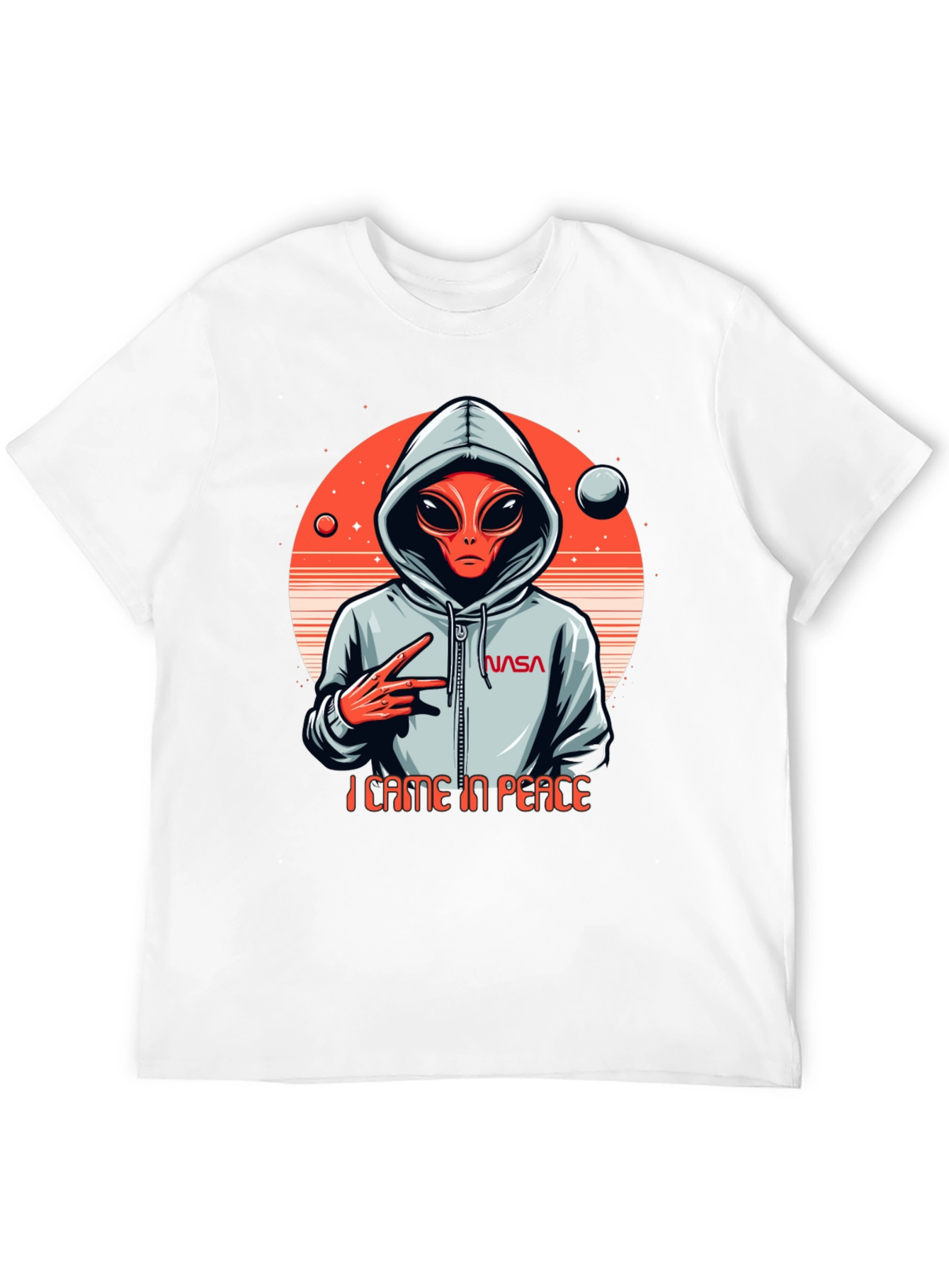 Alien Came In Peace T-Shirt NASA Graphic Tee
