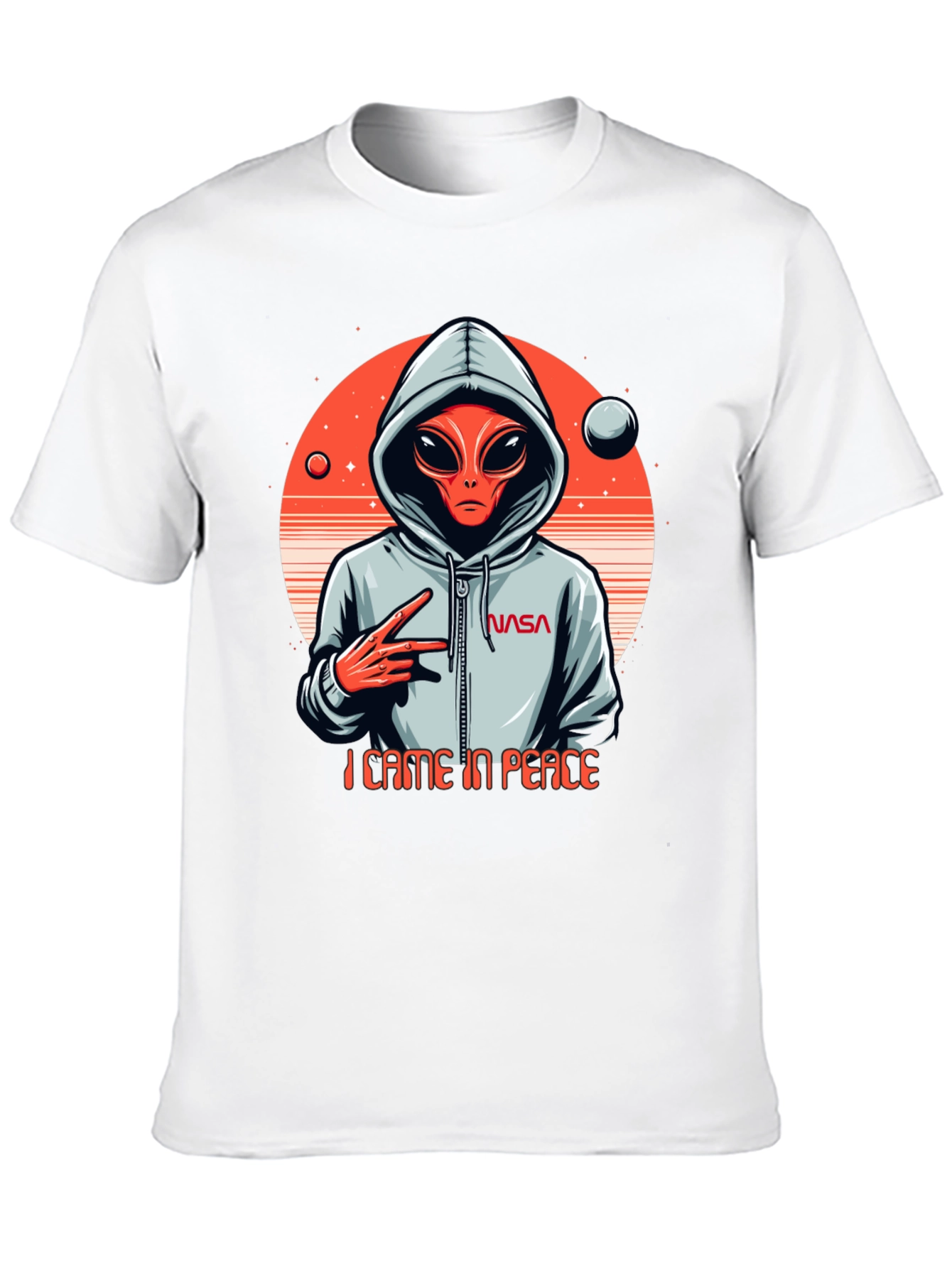 Alien Came In Peace T-Shirt NASA Graphic Tee