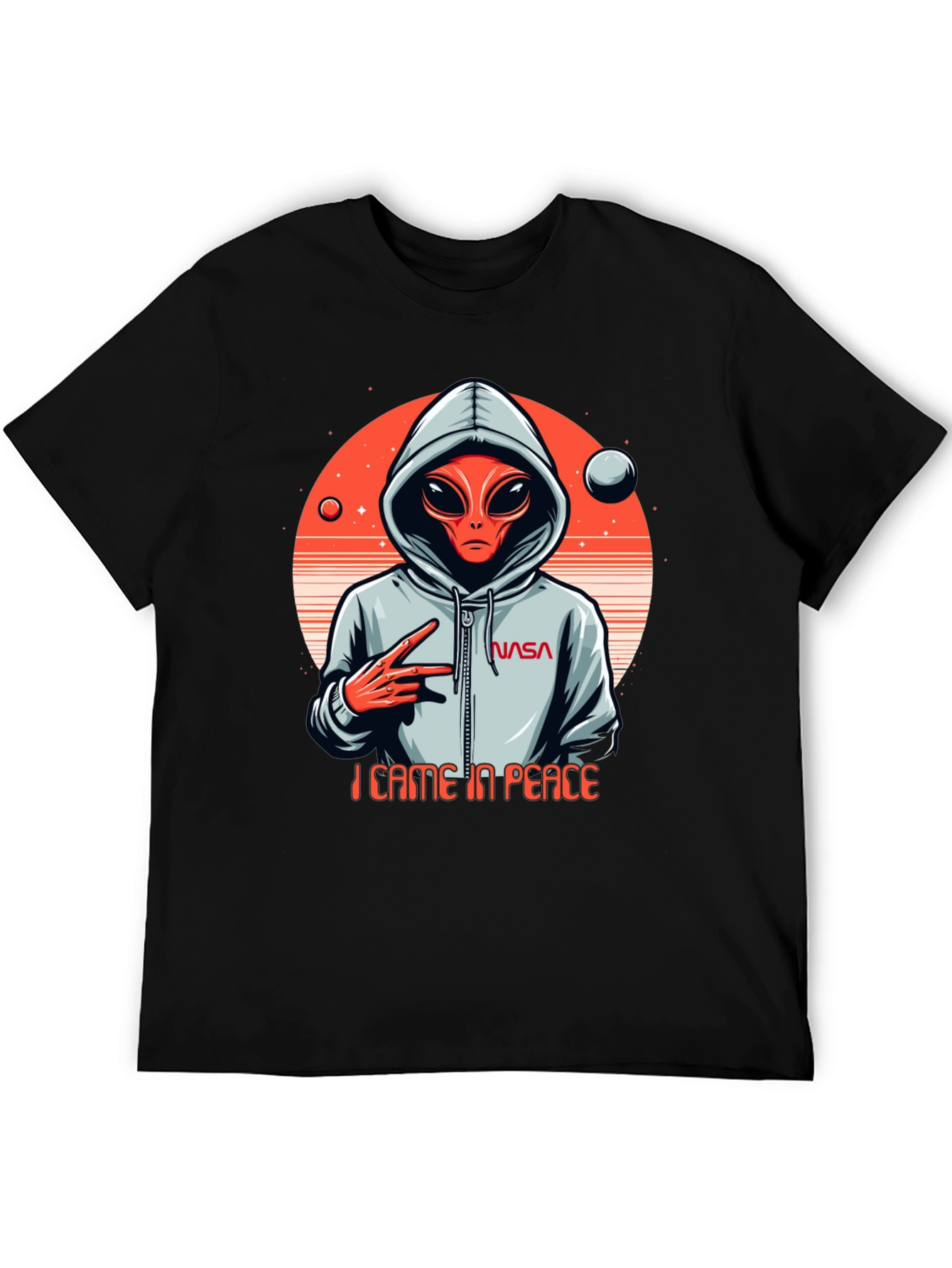 Alien Came In Peace T-Shirt NASA Graphic Tee