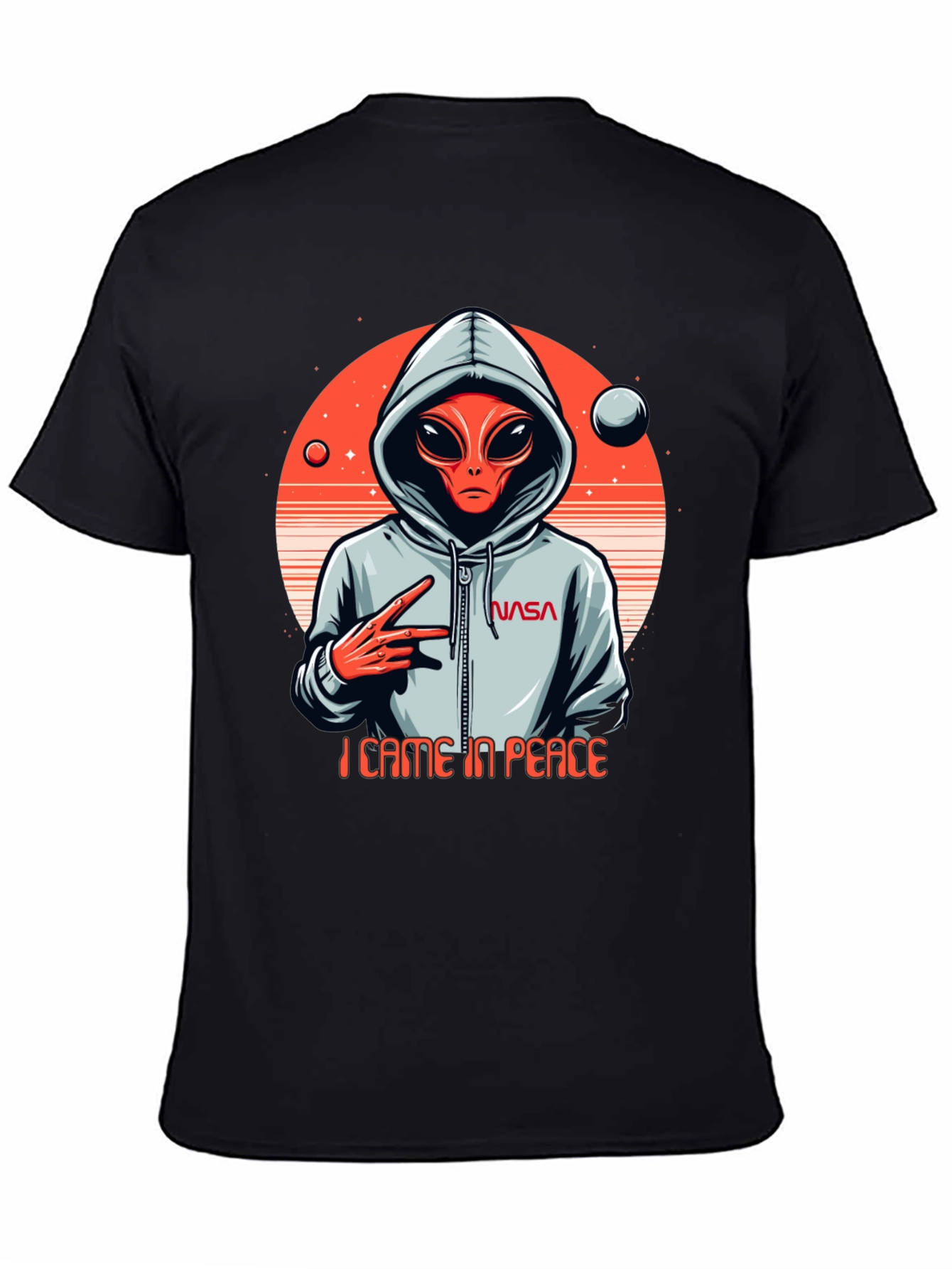Alien Came In Peace T-Shirt NASA Graphic Tee