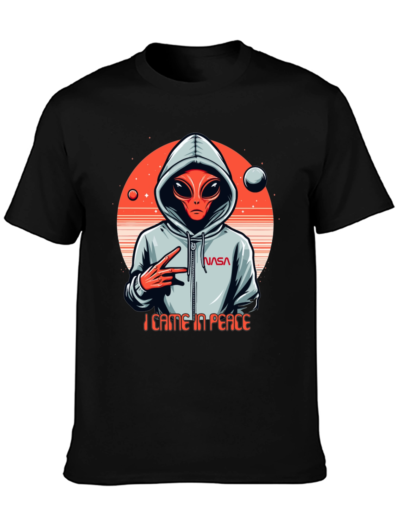 Alien Came In Peace T-Shirt NASA Graphic Tee