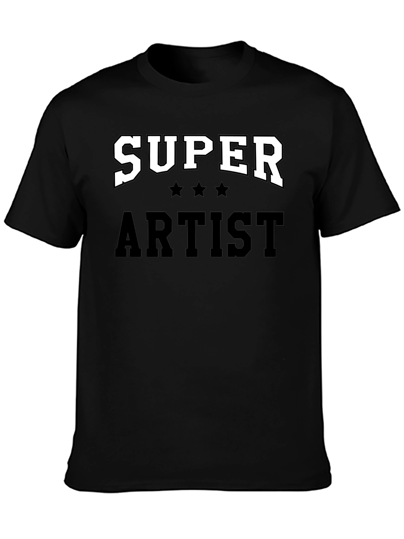 Super Artist Black Graphic T-Shirt