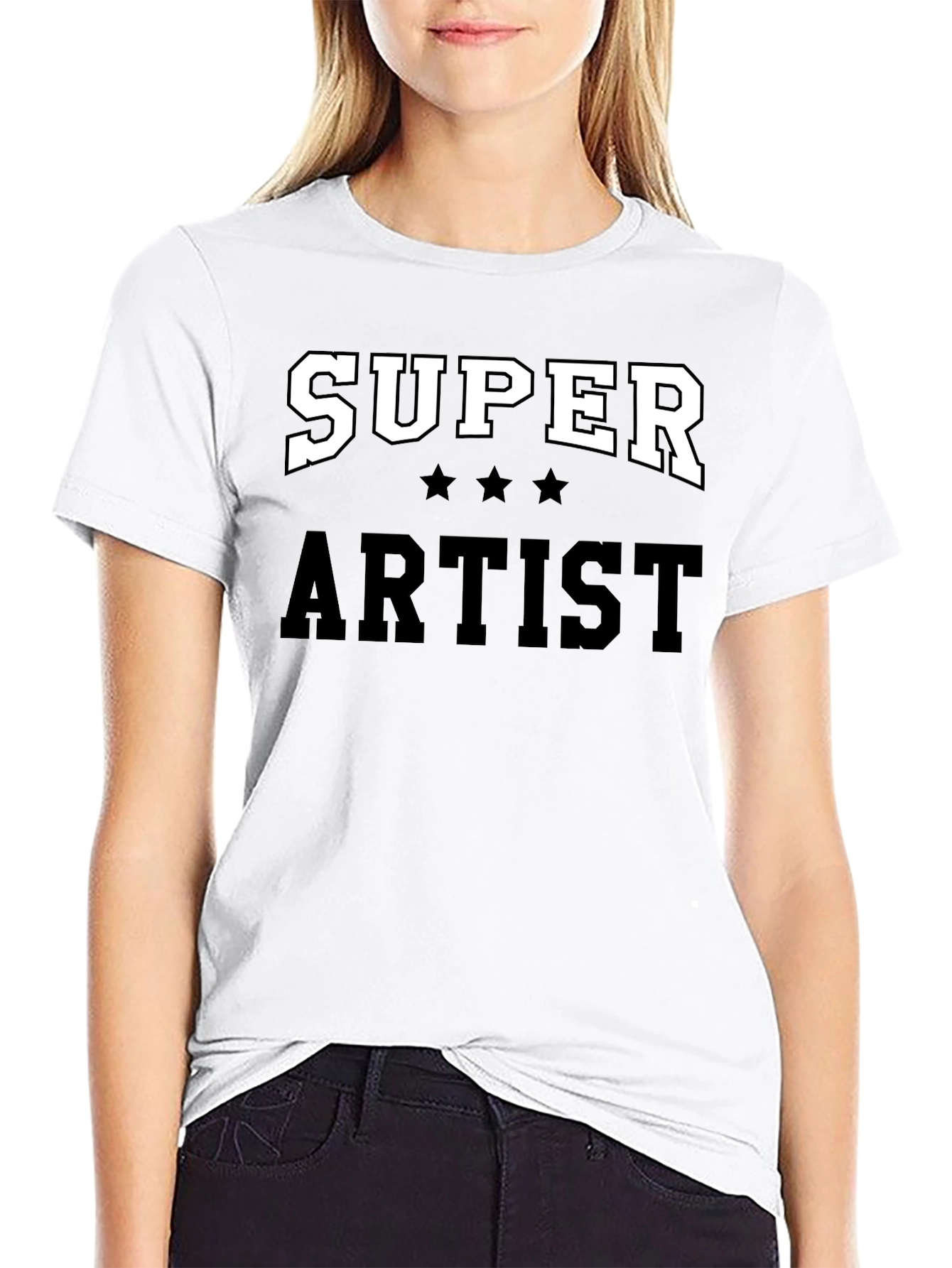 Super Artist Black Graphic T-Shirt