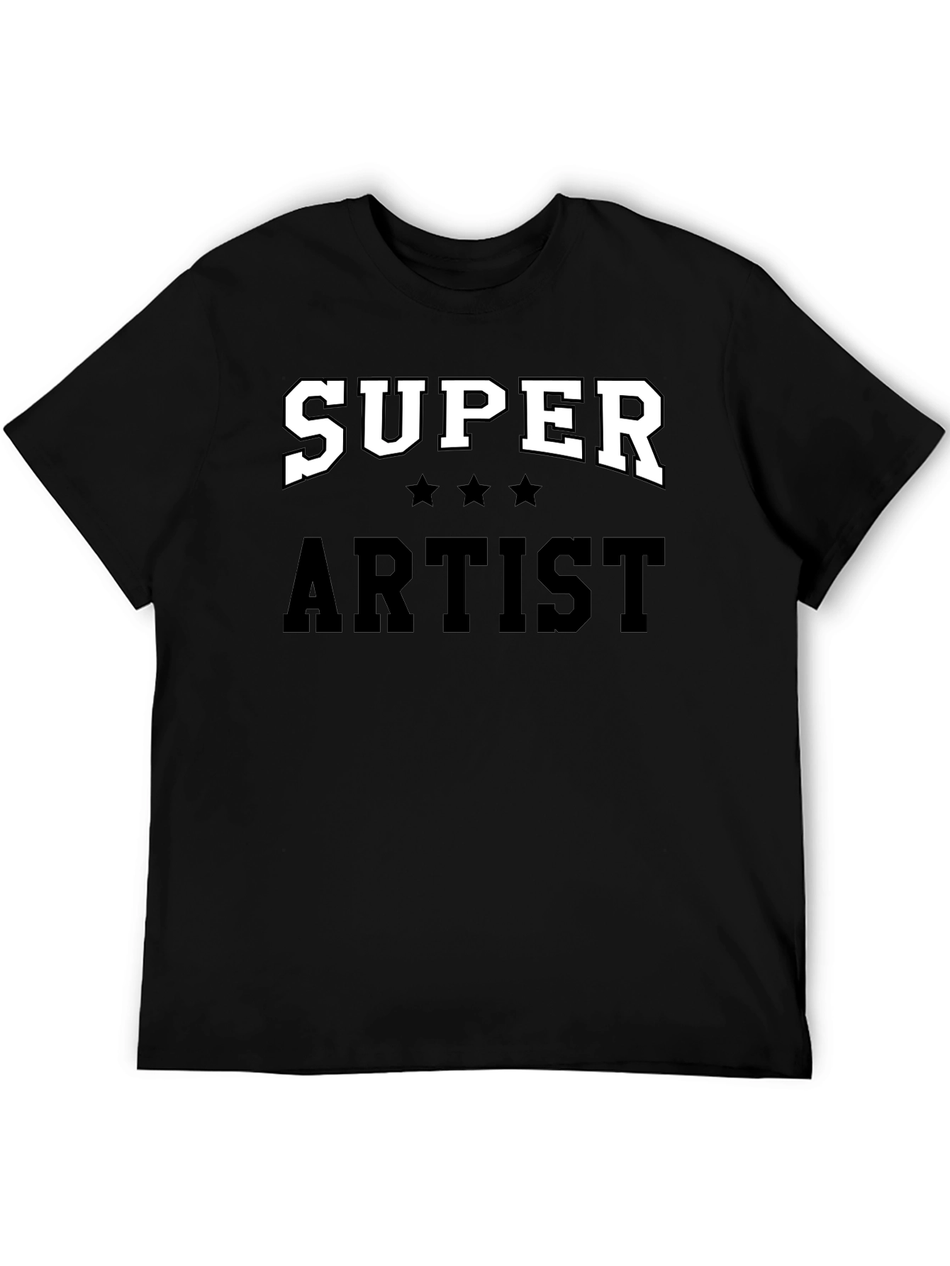Super Artist Black Graphic T-Shirt