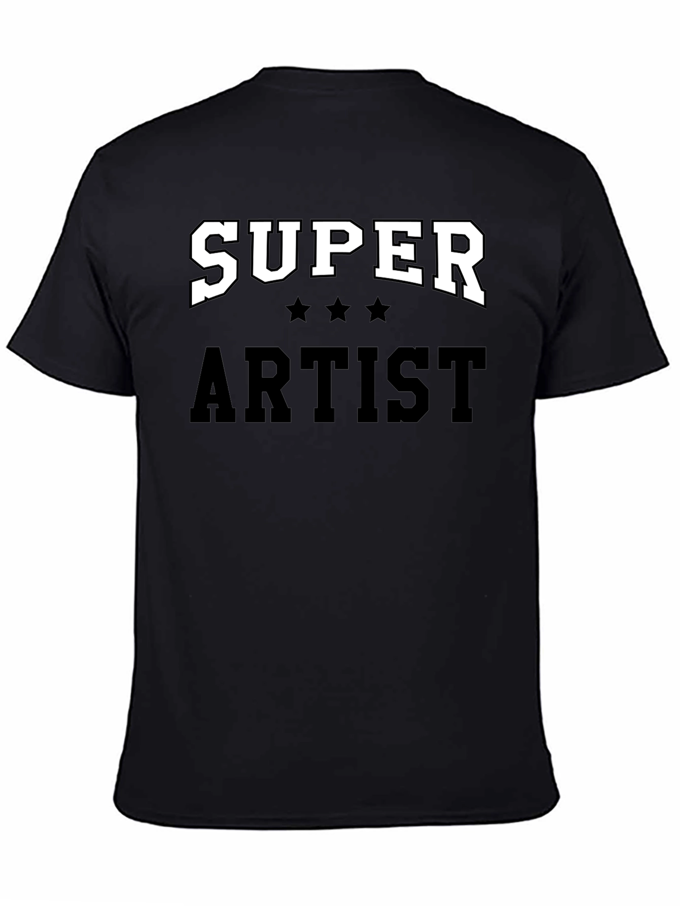 Super Artist Black Graphic T-Shirt