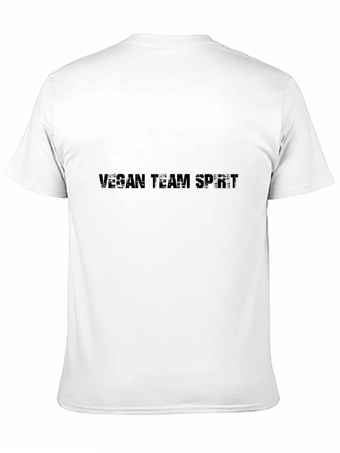 Vegan Team Spirit T-Shirt - Black Crew Neck Tee