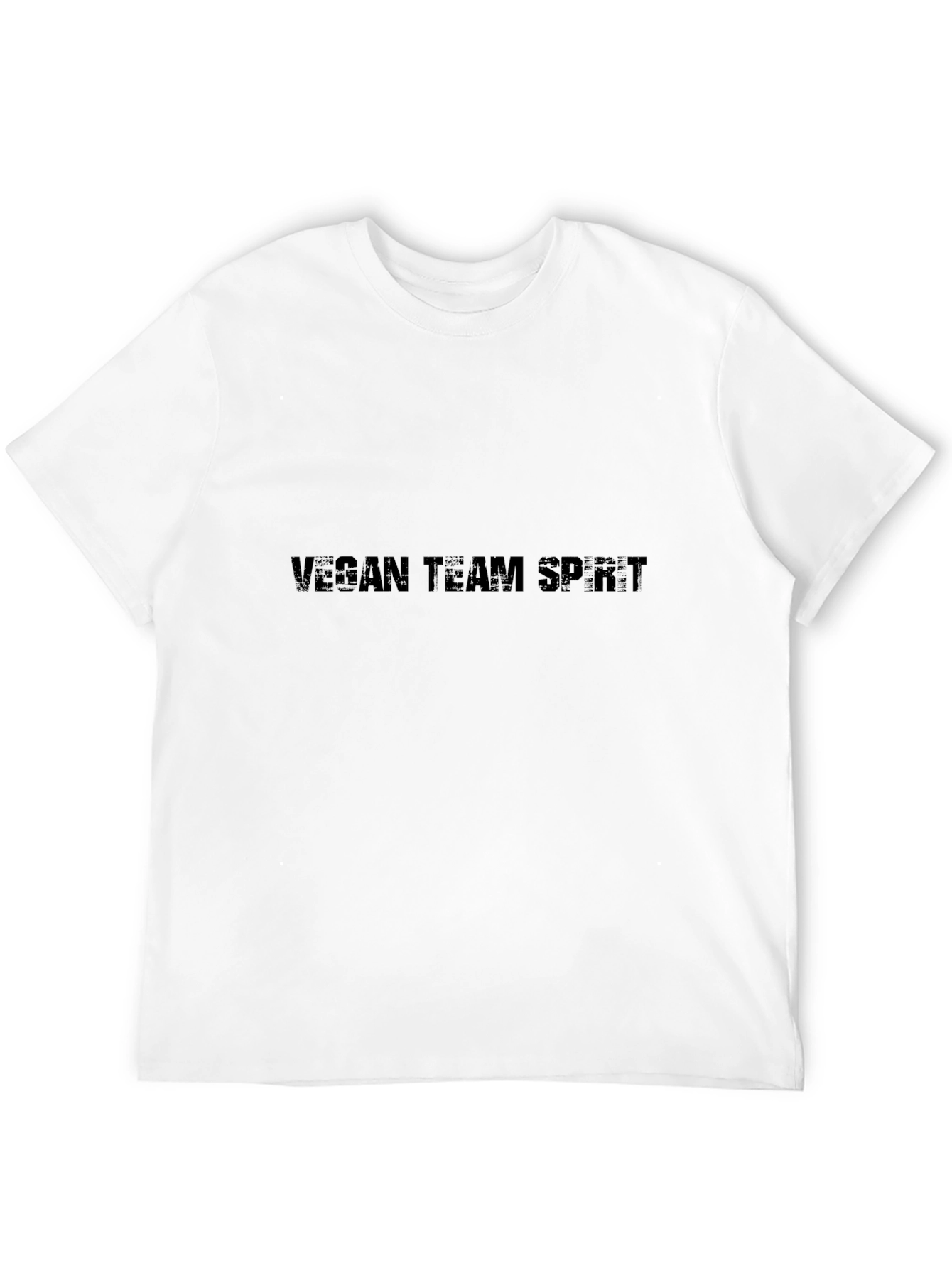 Vegan Team Spirit T-Shirt - Black Crew Neck Tee