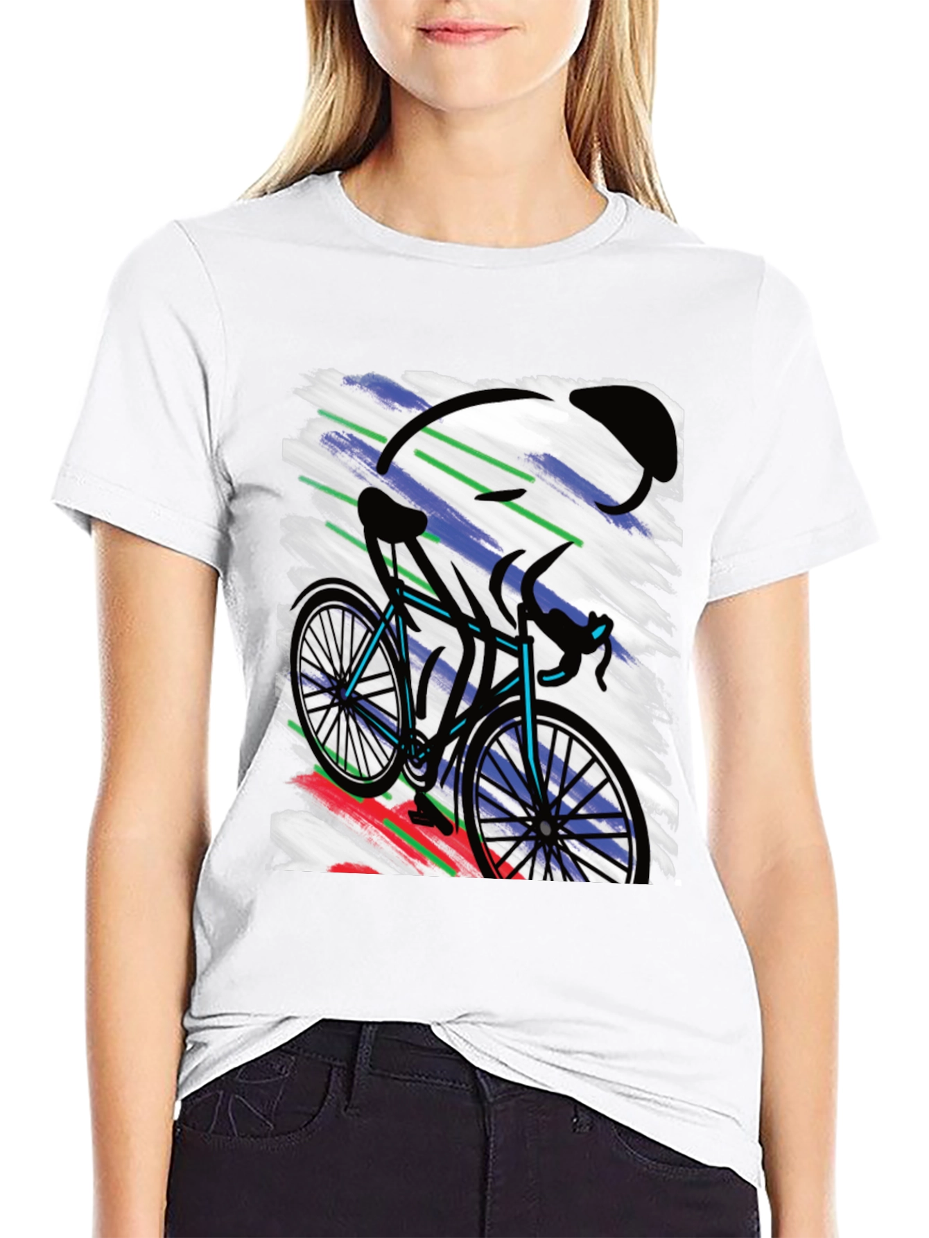 Cycling Art T-Shirt - Bike Rider Graphic Tee