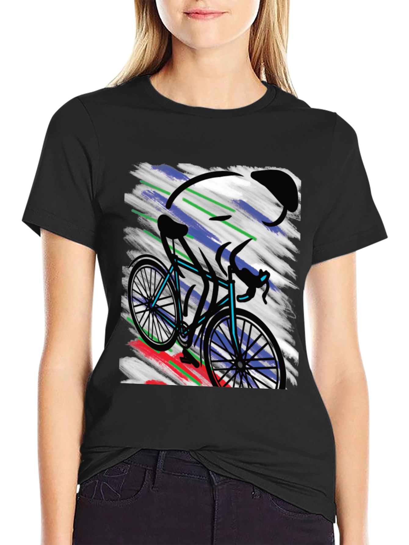 Cycling Art T-Shirt - Bike Rider Graphic Tee