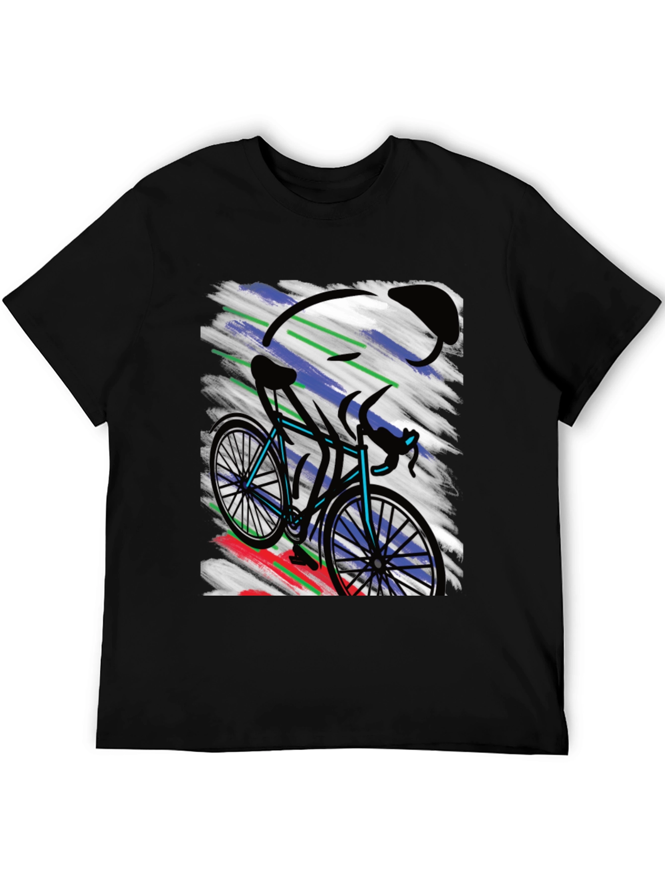 Cycling Art T-Shirt - Bike Rider Graphic Tee