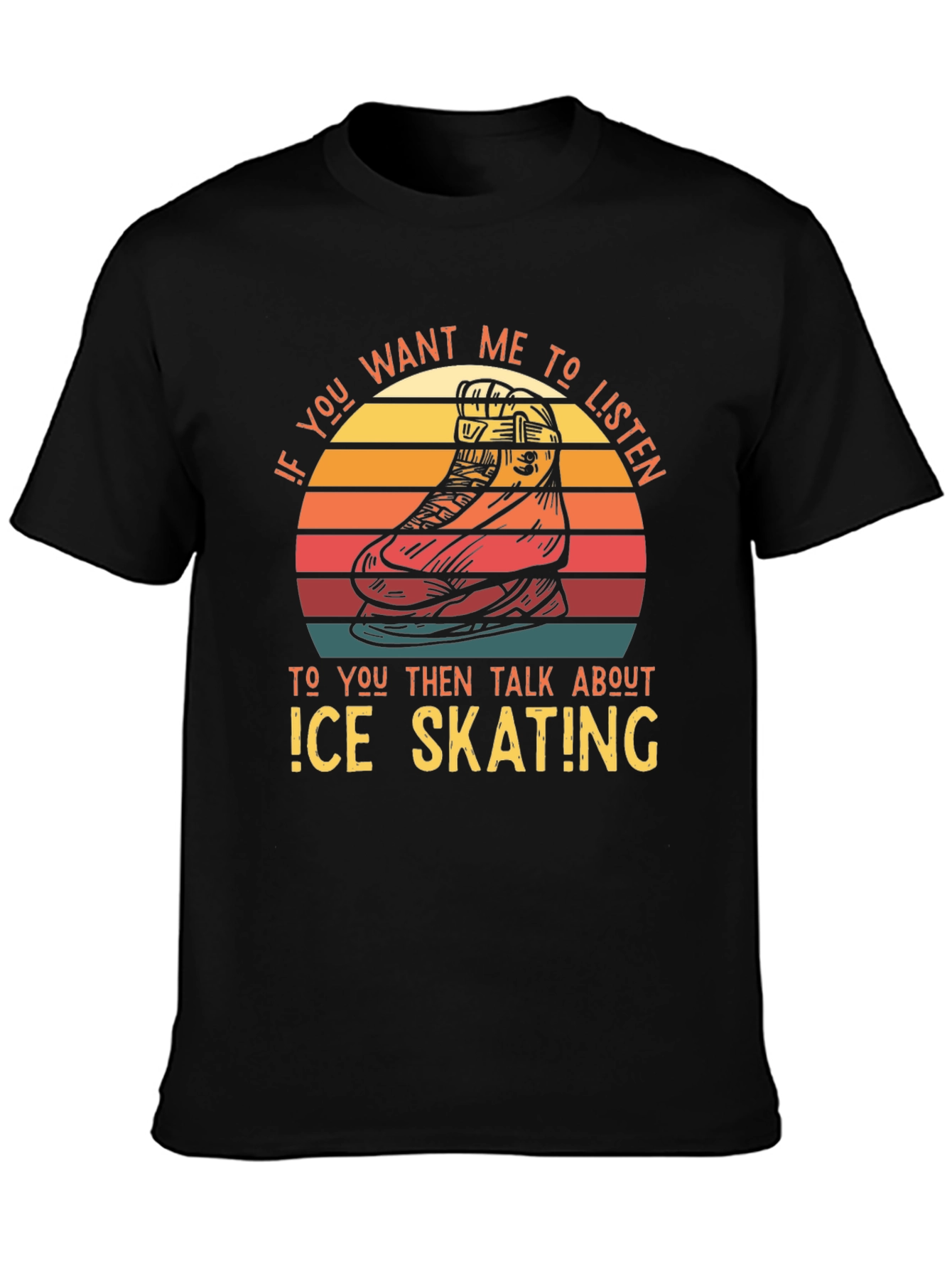 Ice Skating Retro T-Shirt