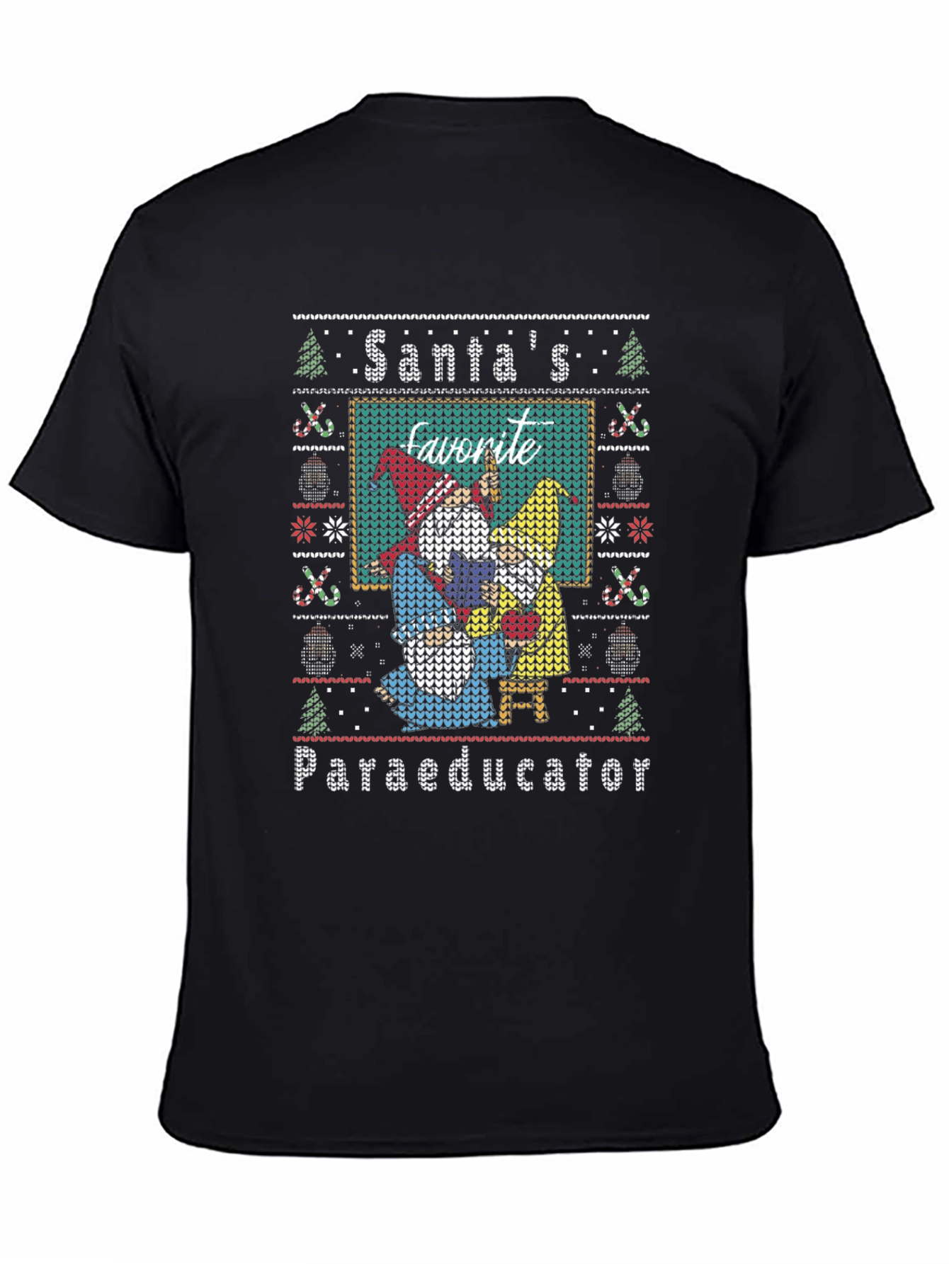 Santas Favorite Paraeducator Ugly Christmas Sweater T-Shirt