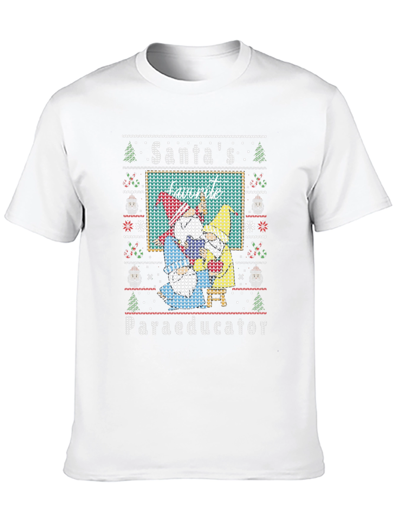 Santas Favorite Paraeducator Ugly Christmas Sweater T-Shirt