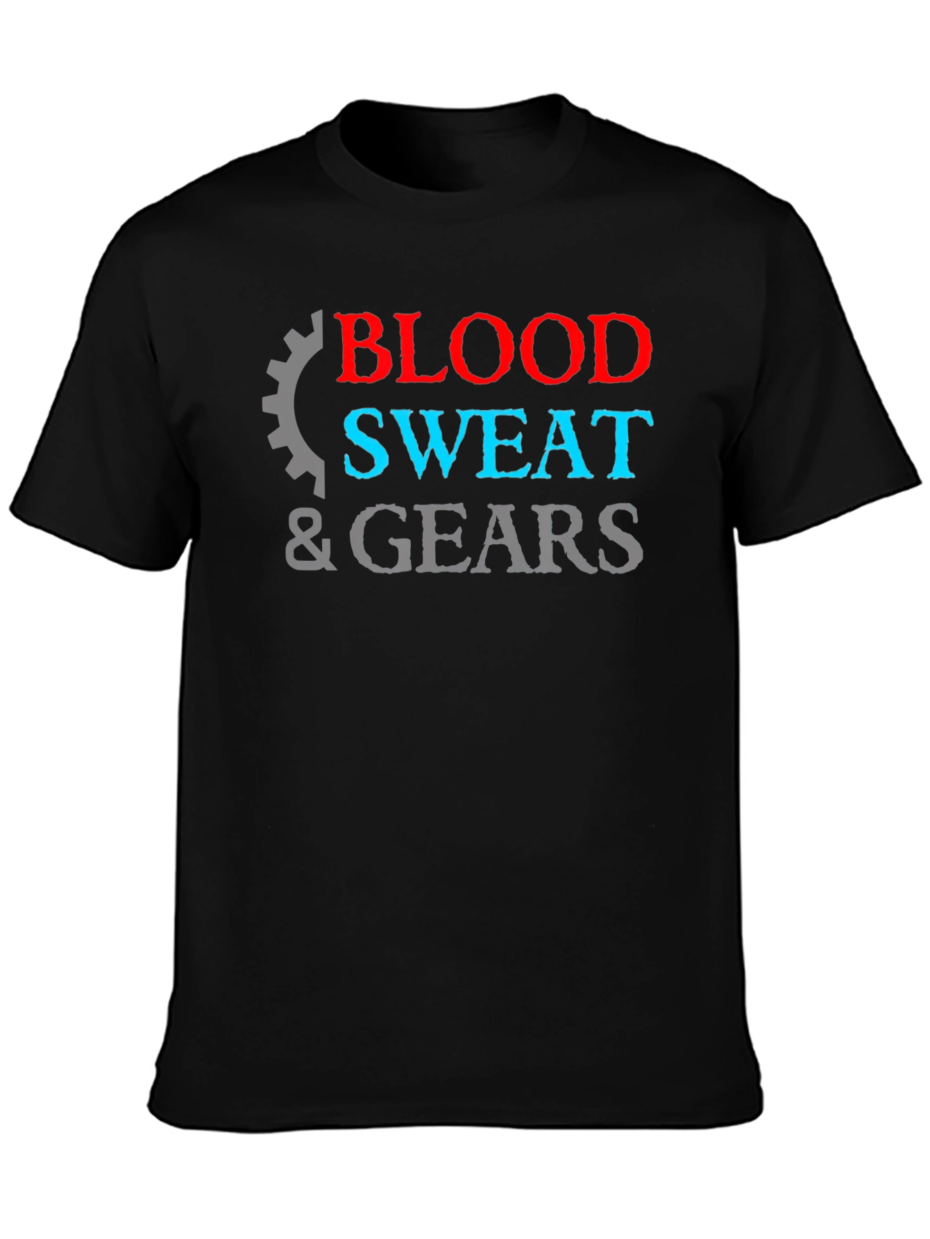 Blood Sweat & Gears Graphic Tee - Black