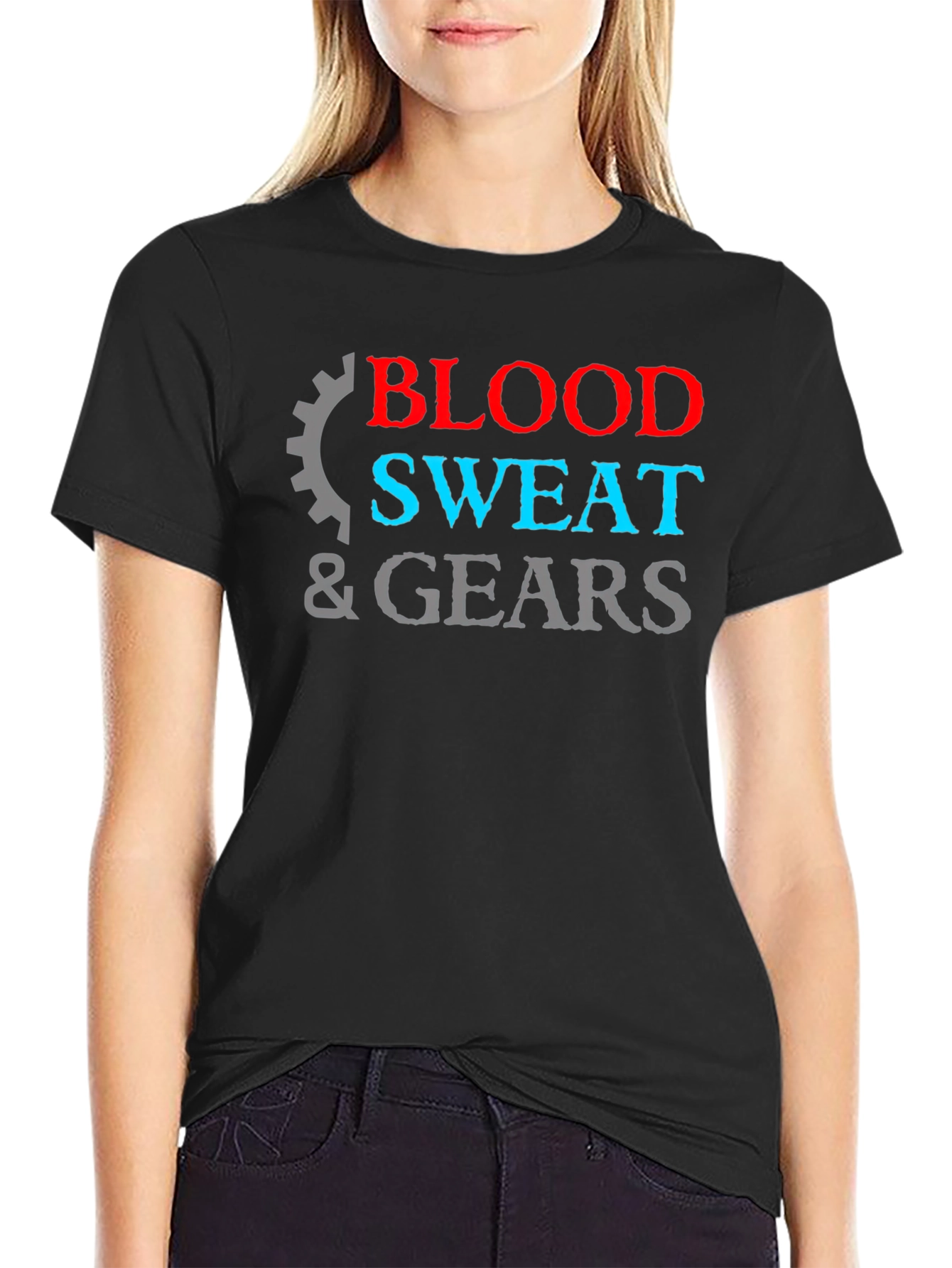 Blood Sweat & Gears Graphic Tee - Black