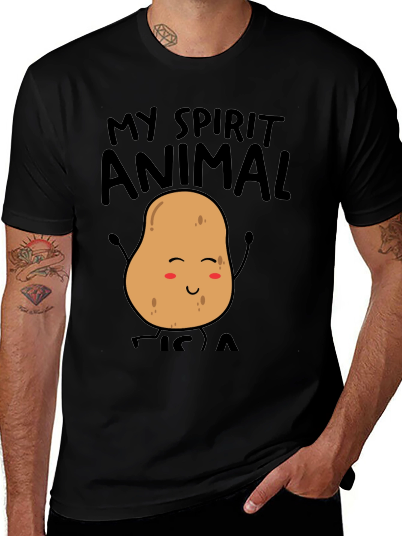 My Spirit Animal Potato Funny Graphic Tee