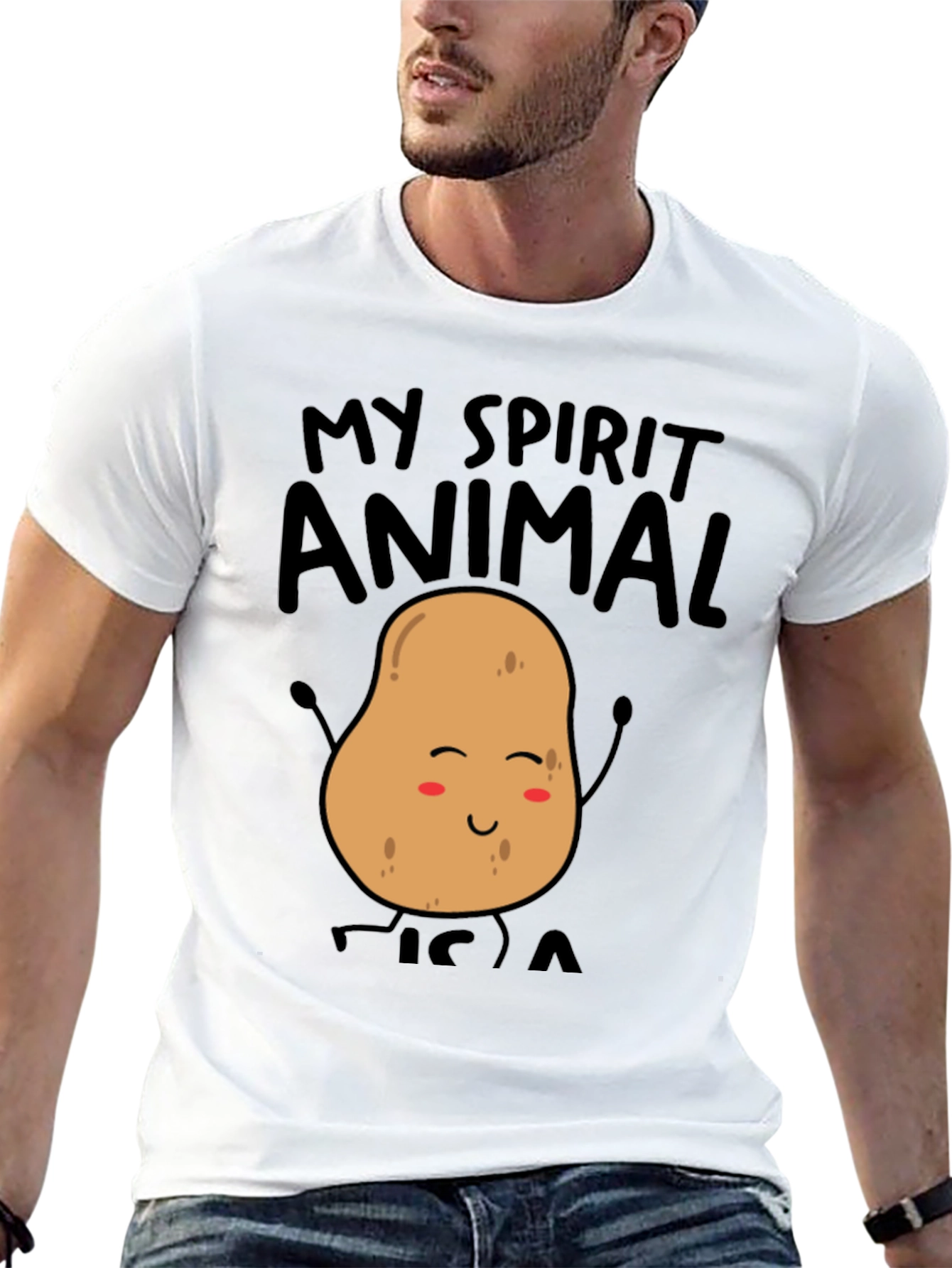 My Spirit Animal Potato Funny Graphic Tee
