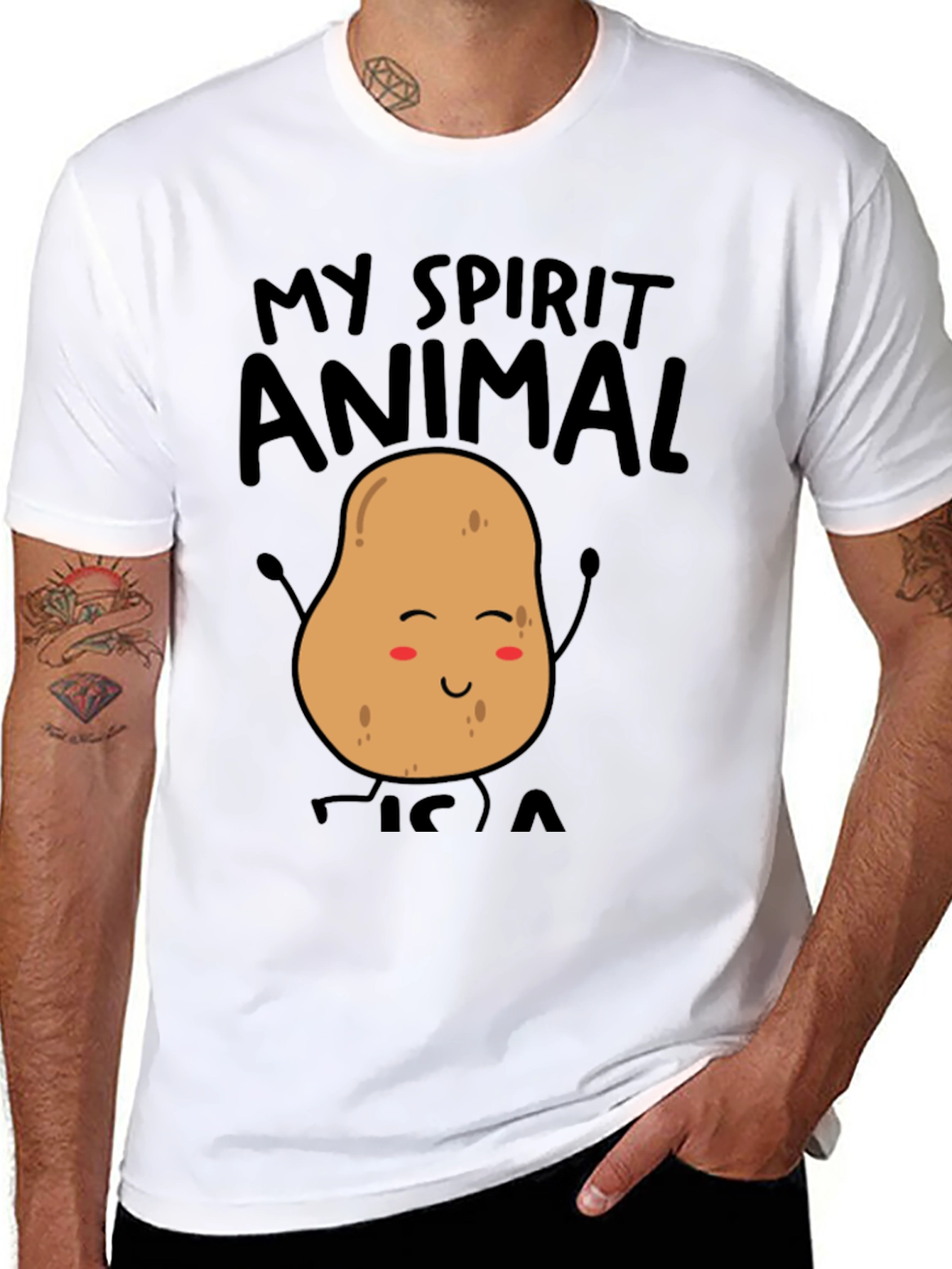 My Spirit Animal Potato Funny Graphic Tee