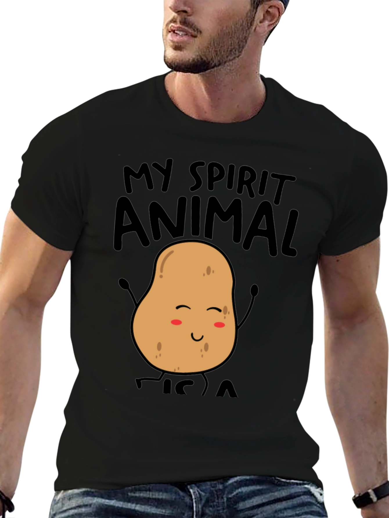 My Spirit Animal Potato Funny Graphic Tee