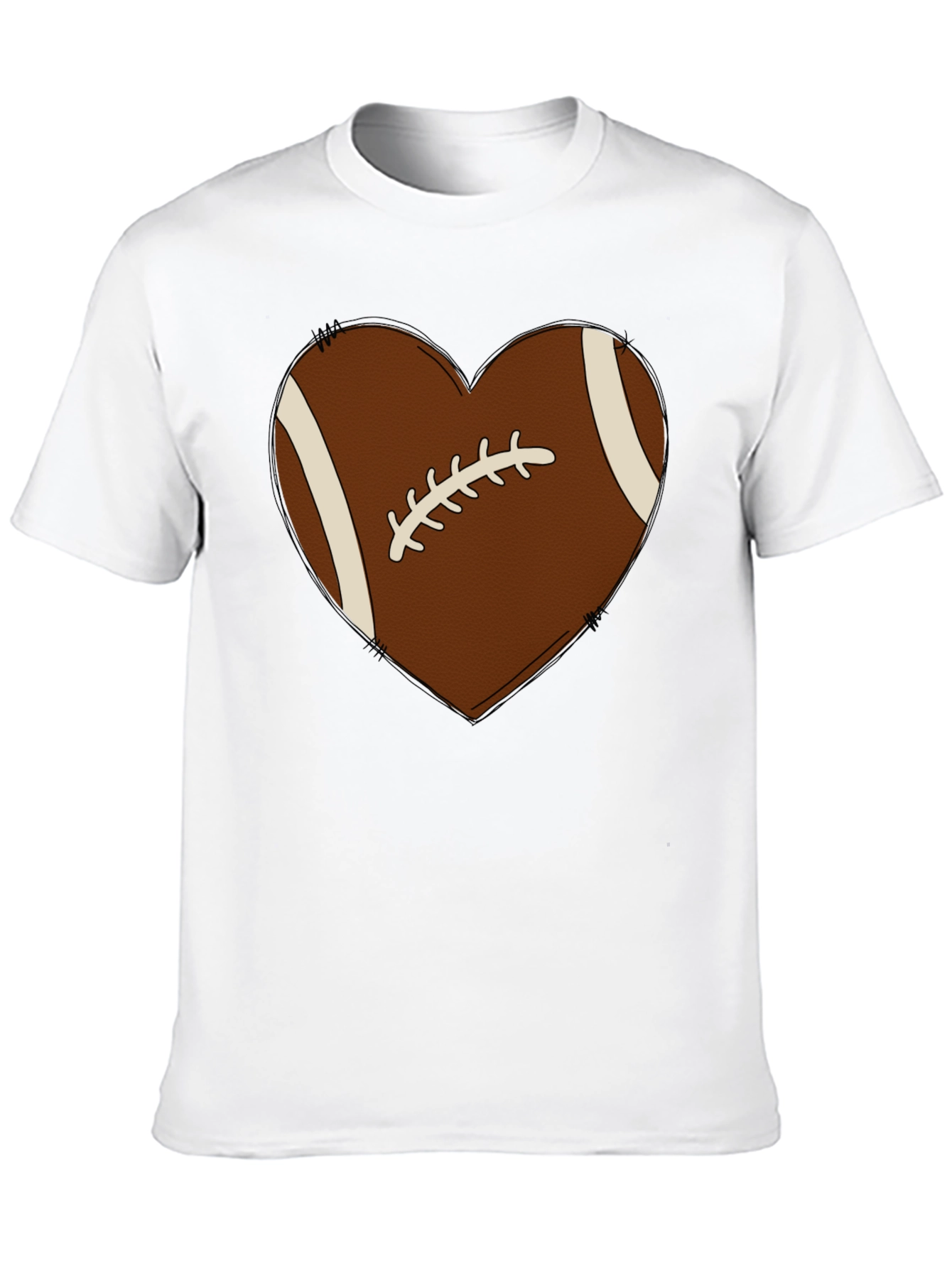 Football Heart Graphic Tee