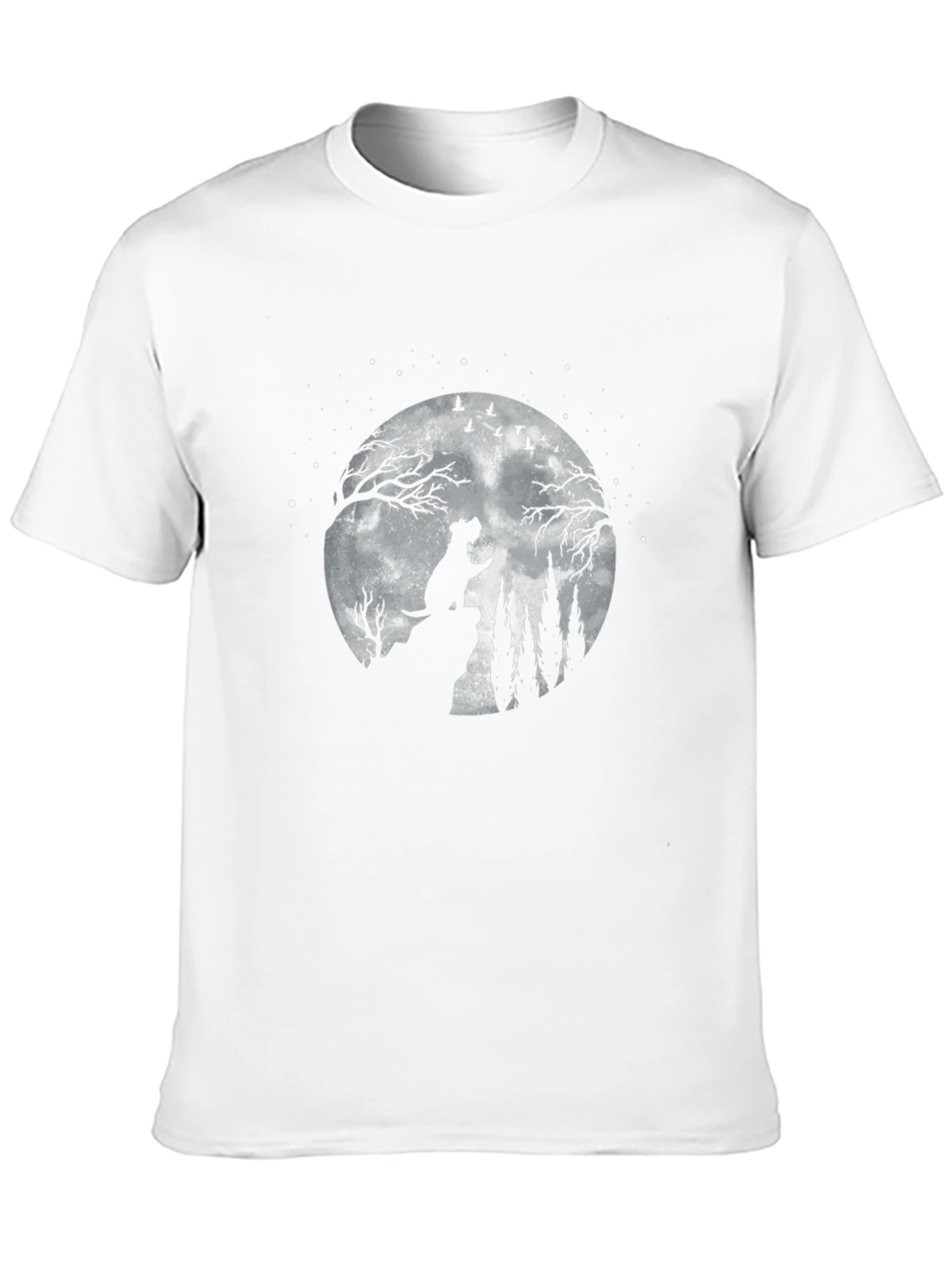 Dog Howling at Moon T-Shirt