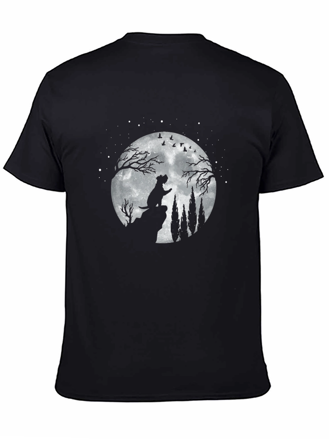 Dog Howling at Moon T-Shirt
