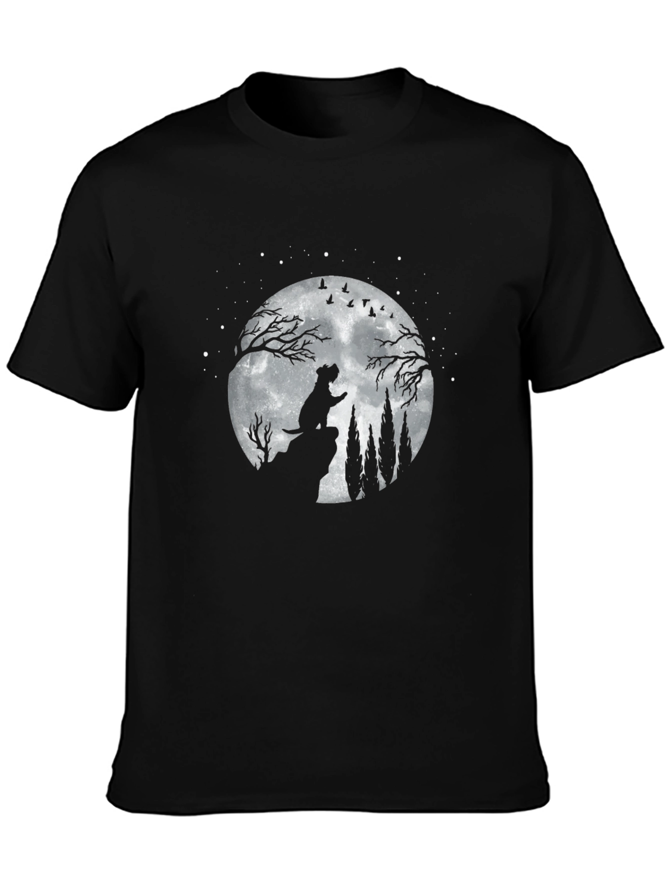Dog Howling at Moon T-Shirt